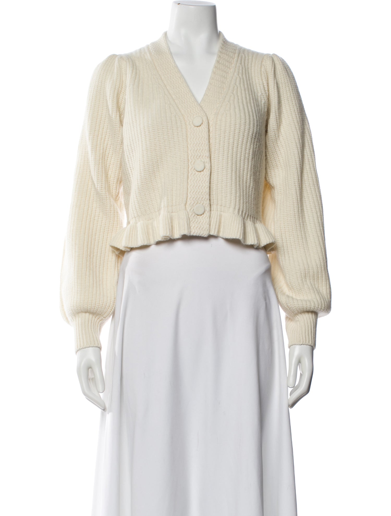 LoveShackFancy Wool V-Neck Sweater