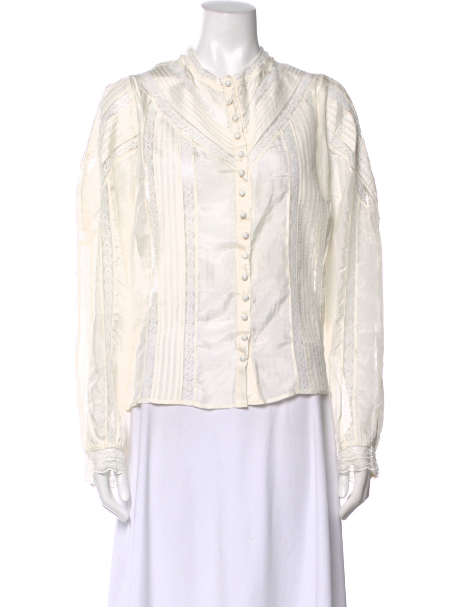 LoveShackFancy Silk Long Sleeve Blouse w/ Tags