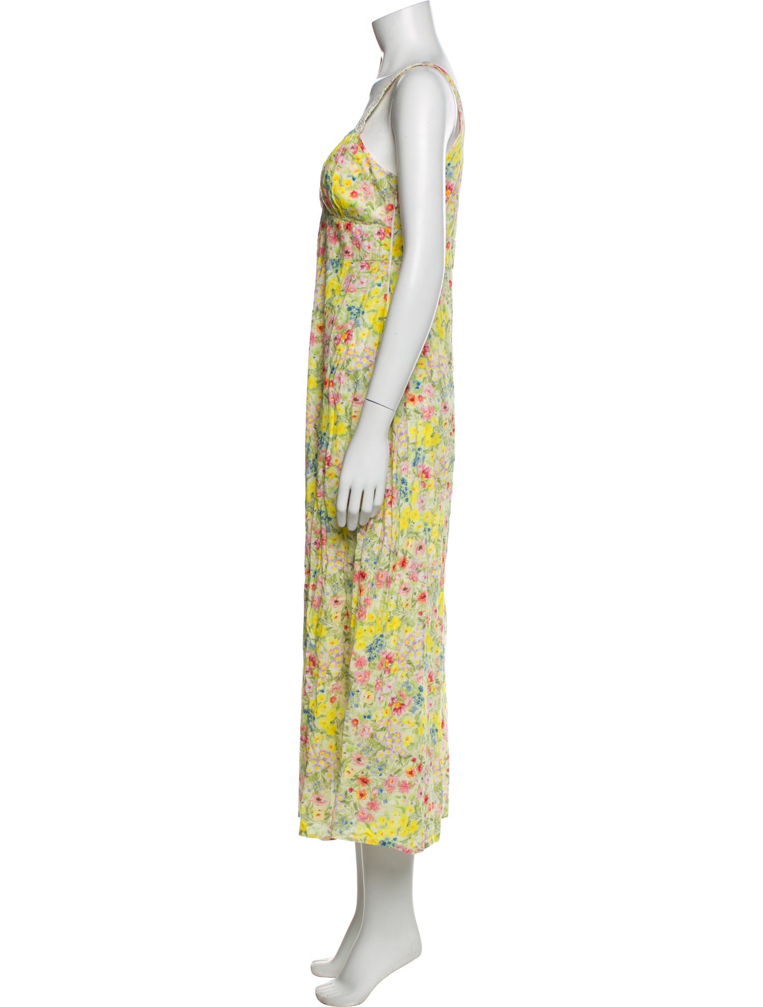 chinese dress ladies Love Shack Fancy Rialto Maxi Yellow – shortandsweethire main image 1