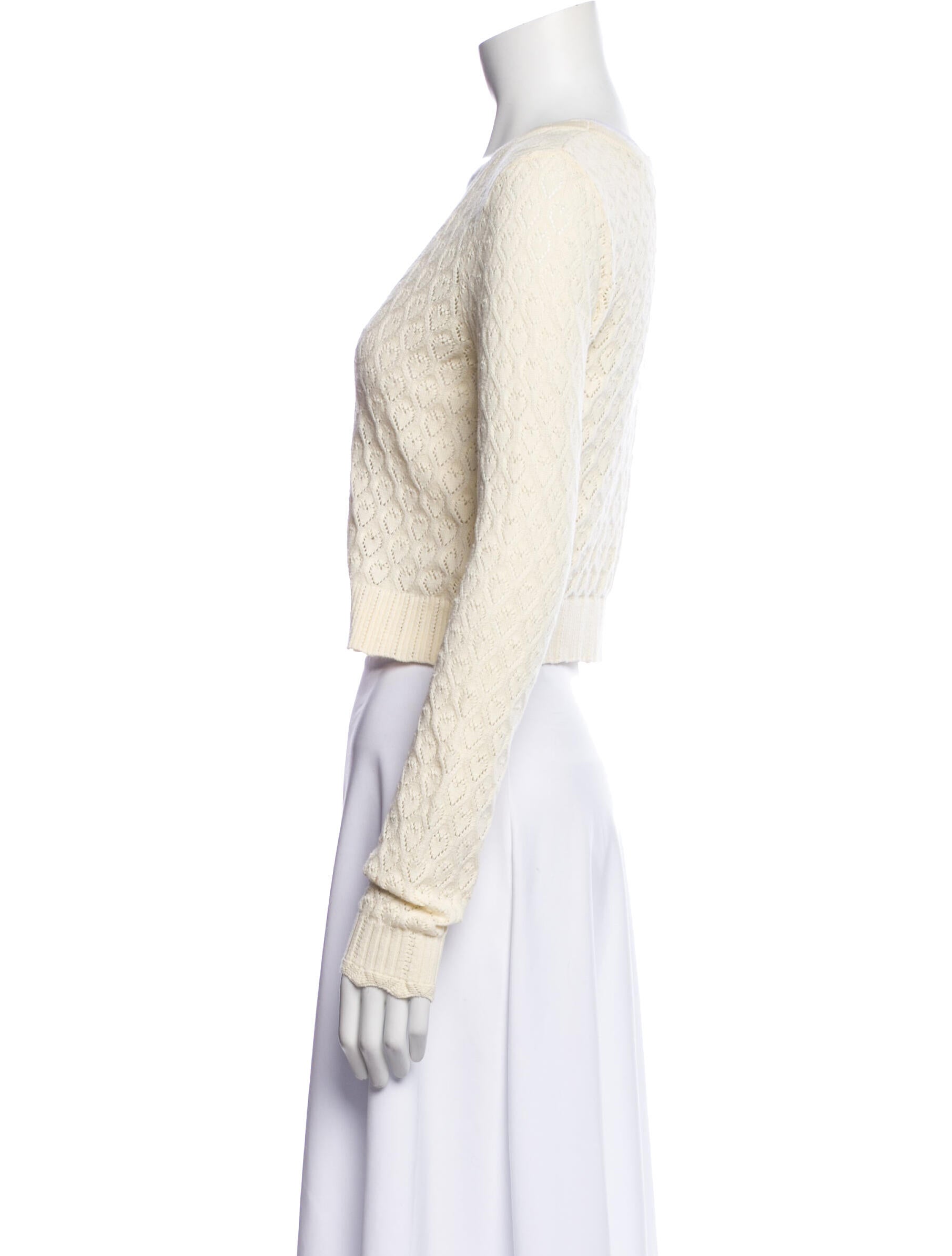 LoveShackFancy Patterned V-Neck Sweater