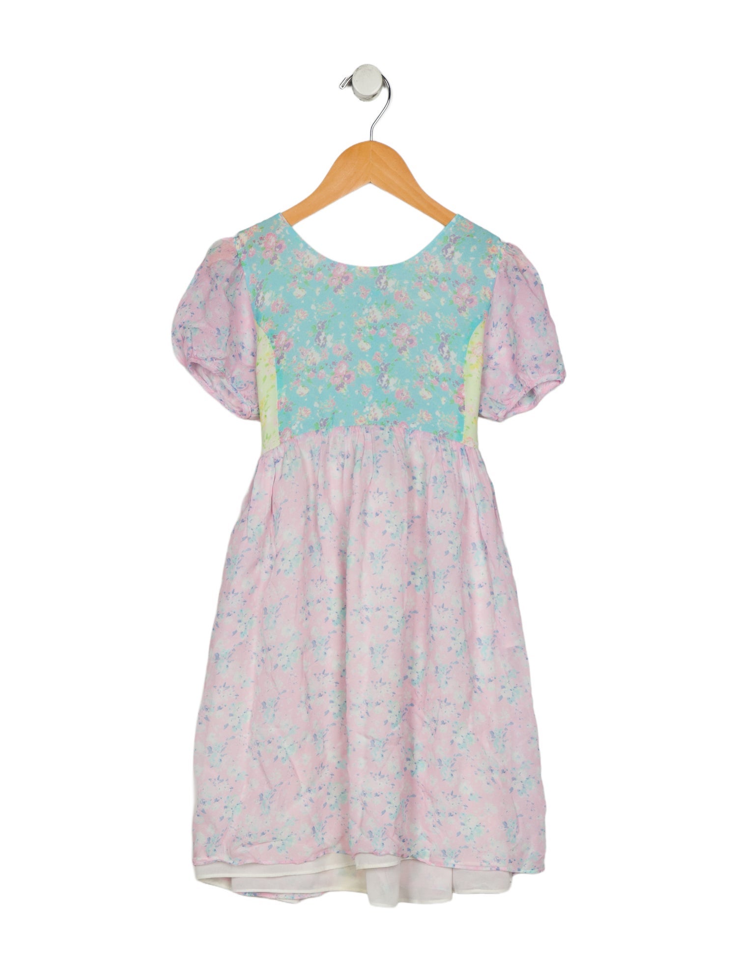 LoveShackFancy Girls Pattern Printed Button Closure Dress
