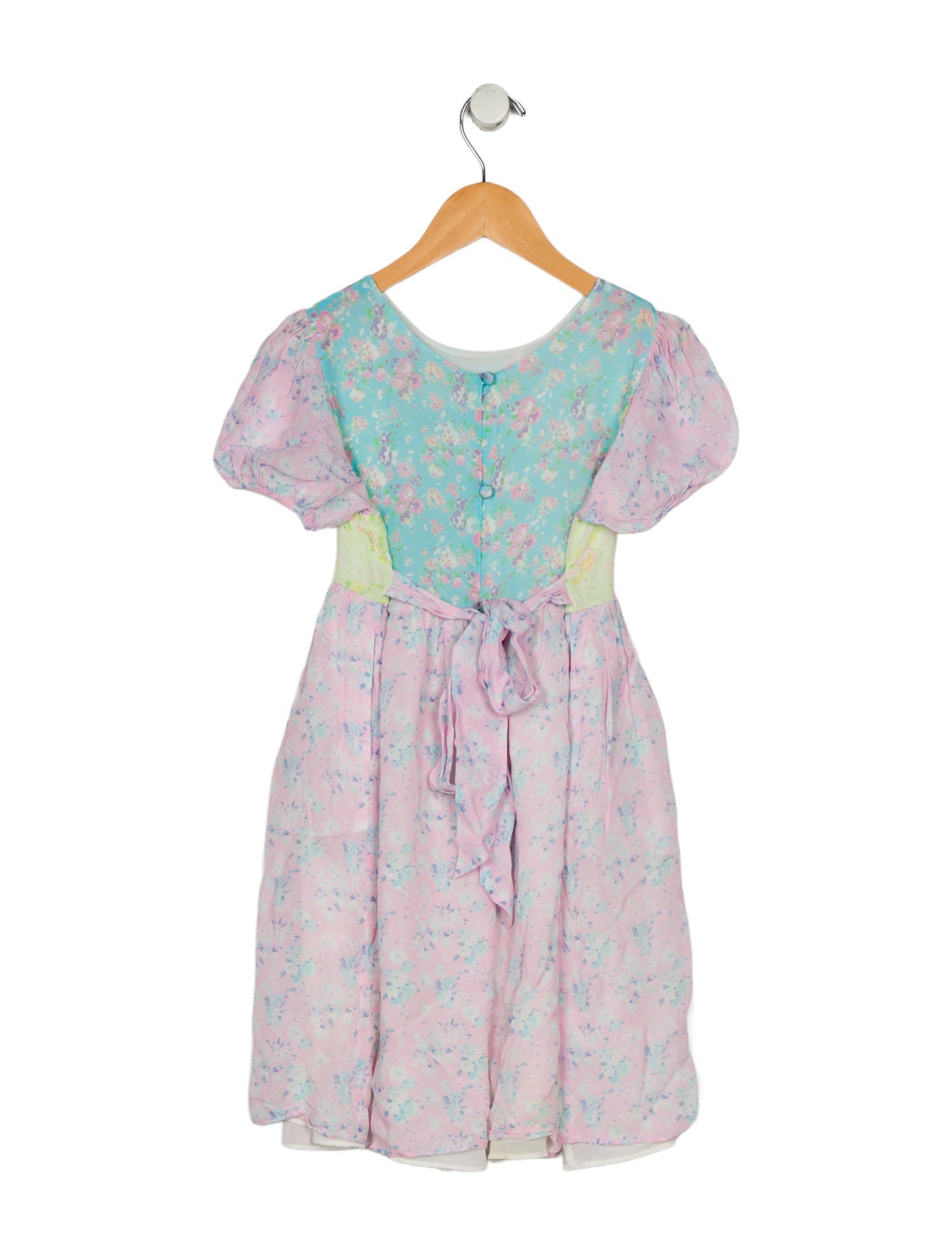 LoveShackFancy Girls Pattern Printed Button Closure Dress