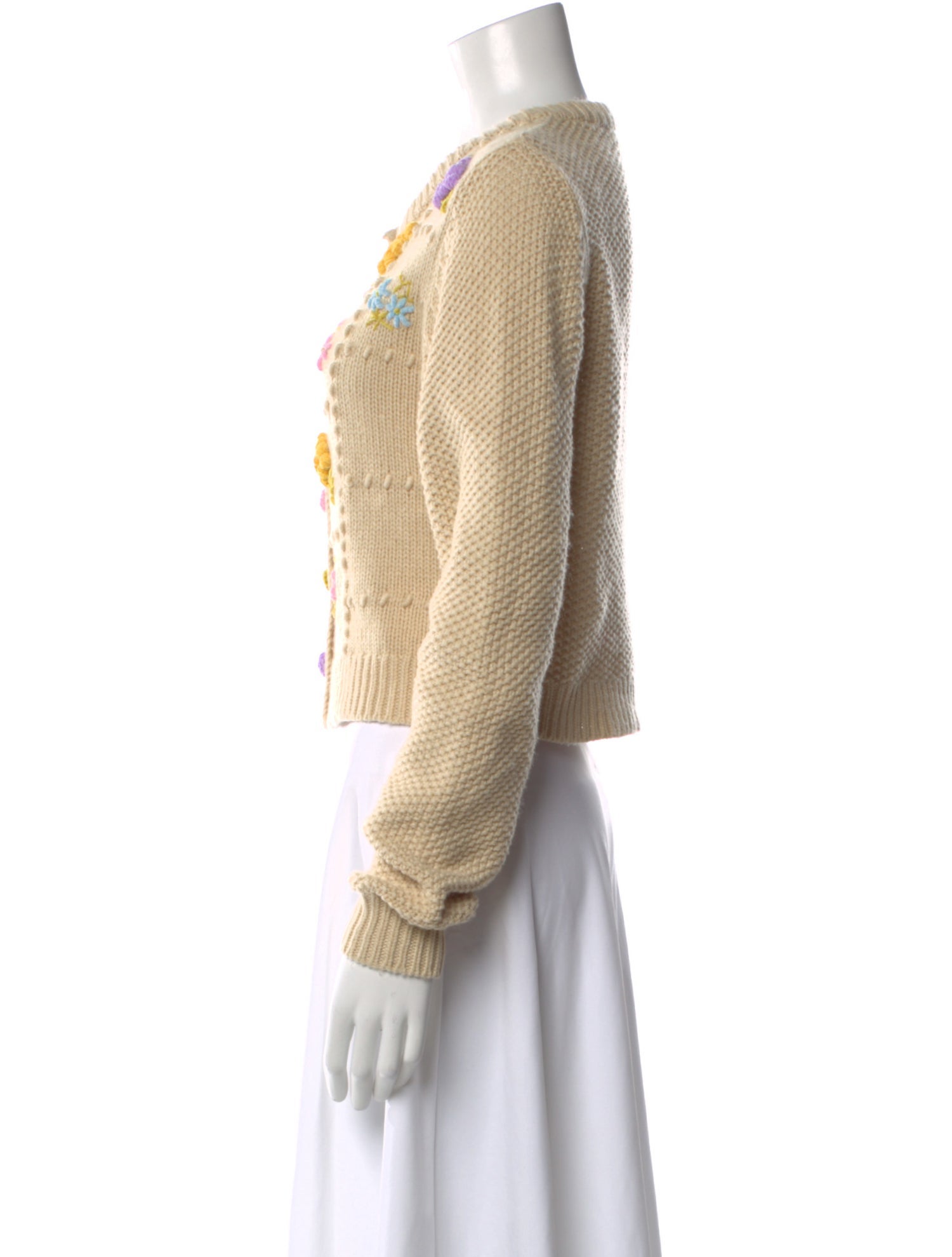 LoveShackFancy Patterned Crew Neck Sweater
