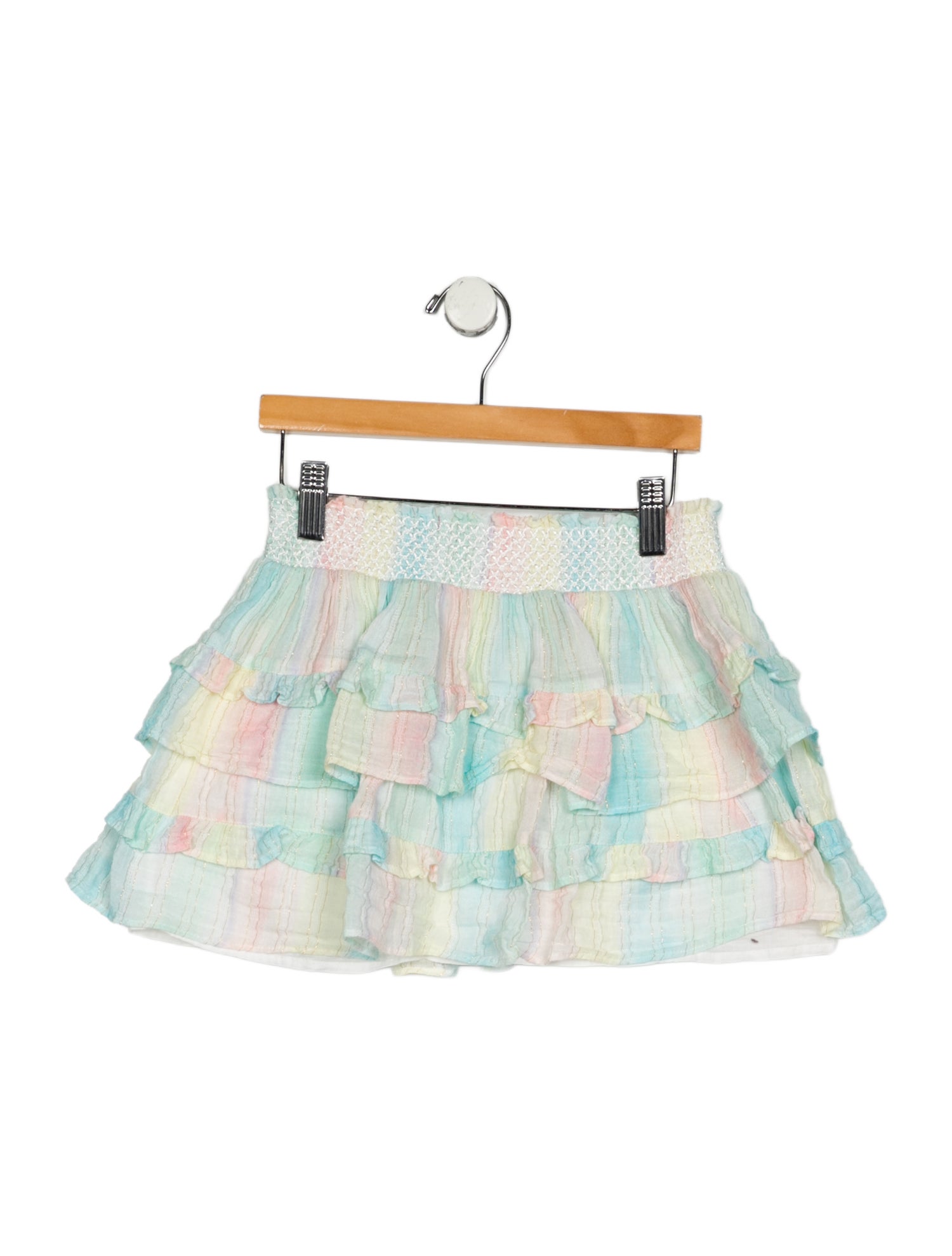 LoveShackFancy Girls Pleated Pattern Printed Skirt