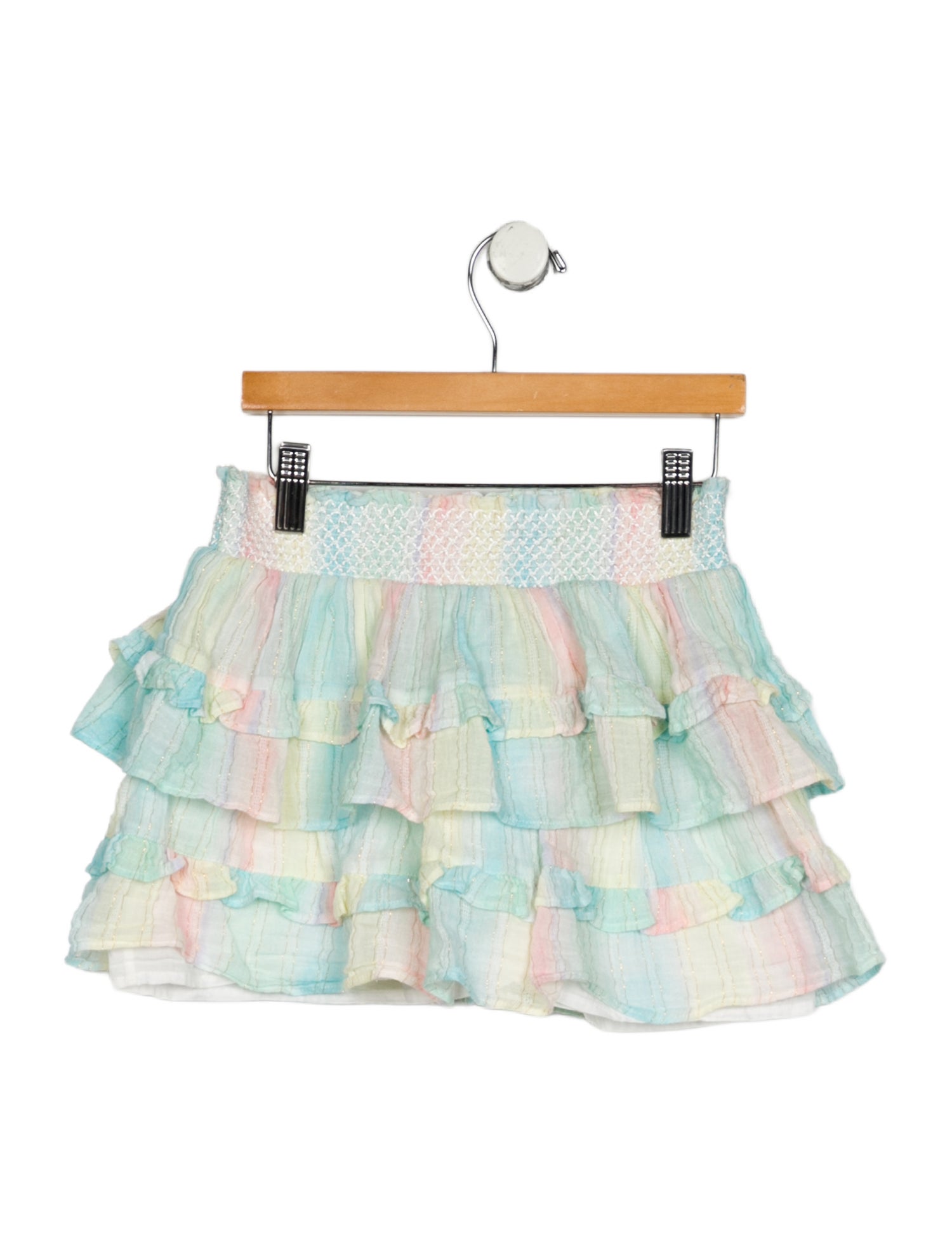 LoveShackFancy Girls Pleated Pattern Printed Skirt