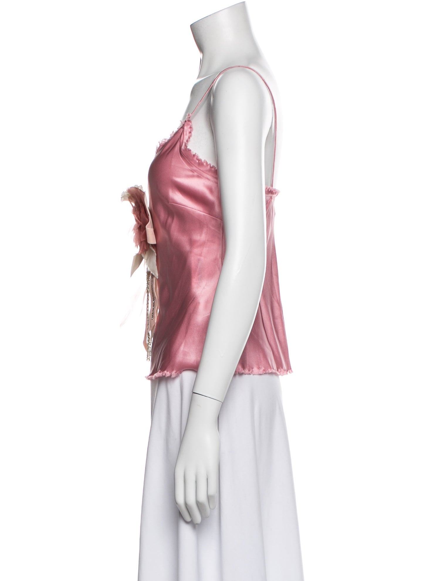 LoveShackFancy Silk V-Neck Blouse