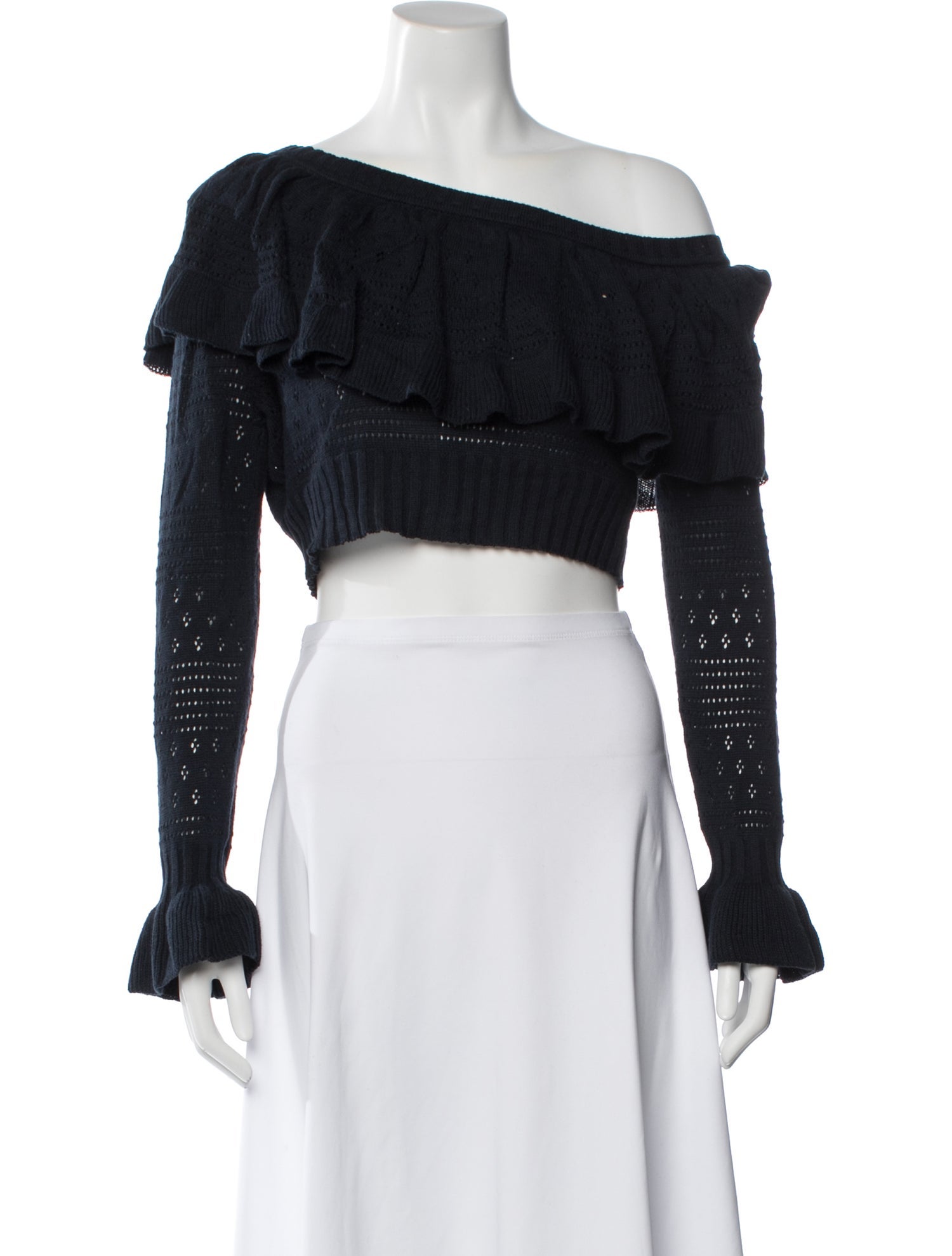 LoveShackFancy Off-The-Shoulder Sweater