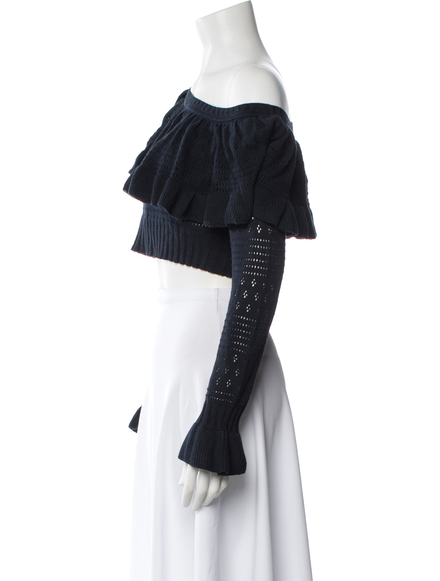 LoveShackFancy Off-The-Shoulder Sweater