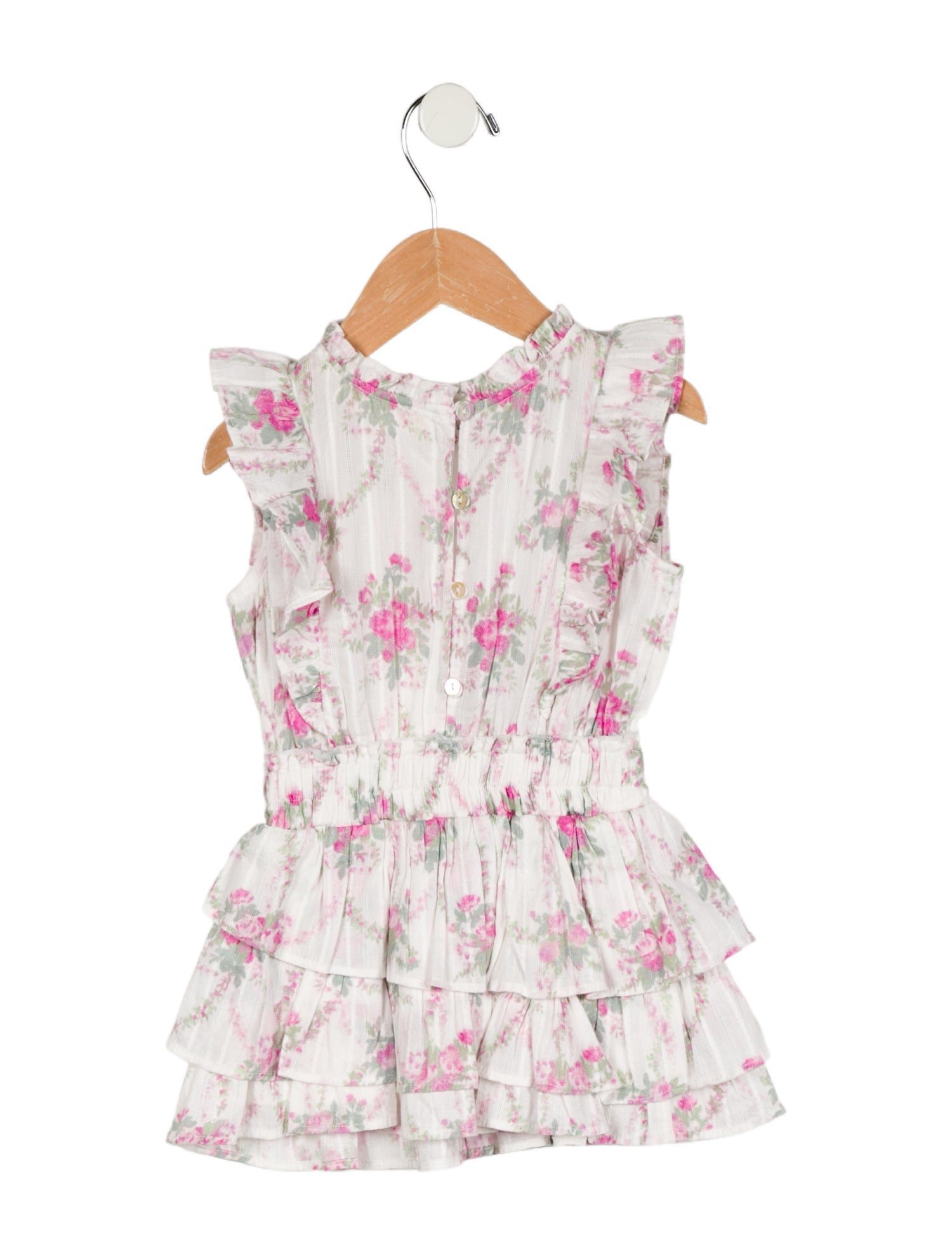 LoveShackFancy Toddler Girls' Sleeveless Floral Print Dress