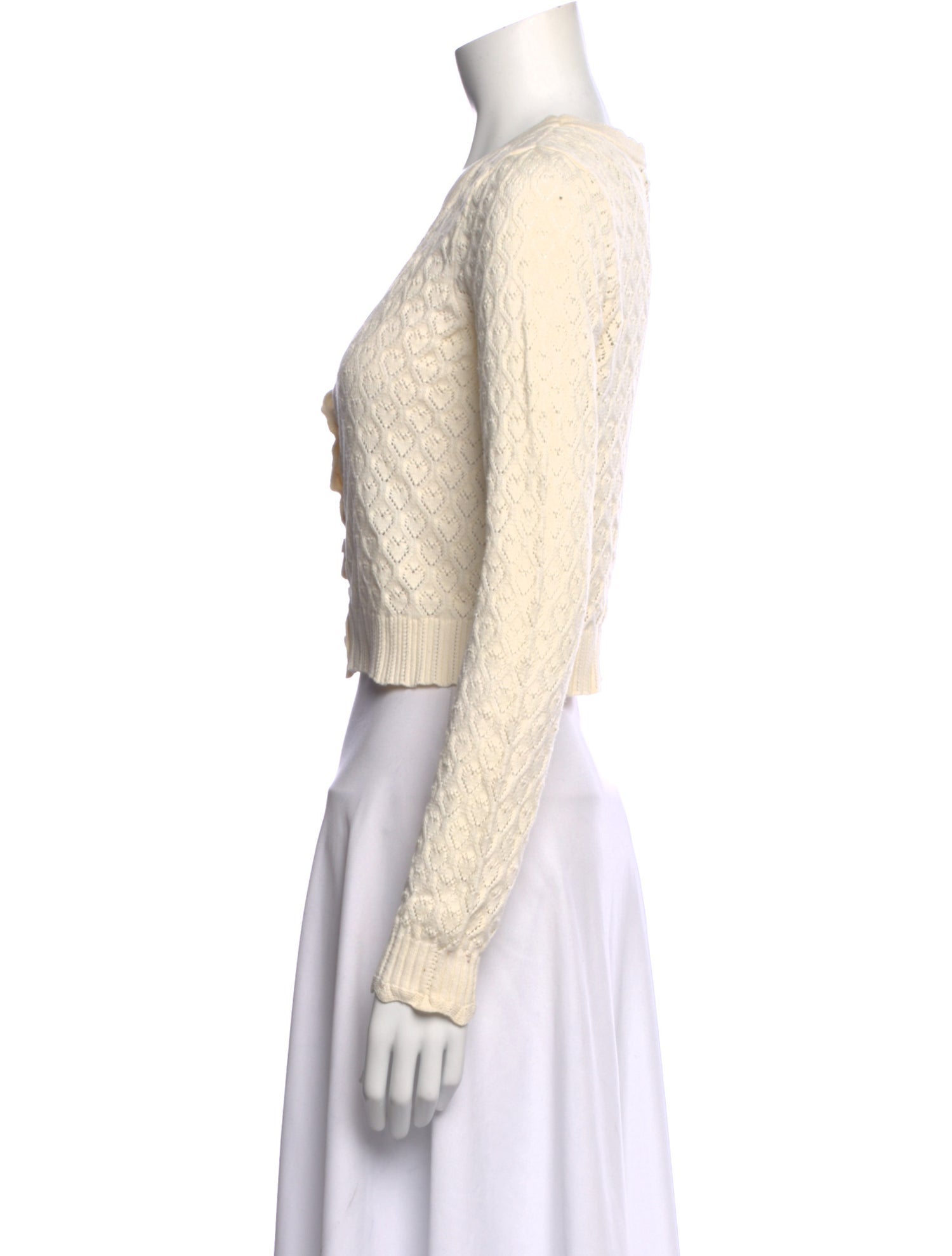 LoveShackFancy Patterned V-Neck Sweater