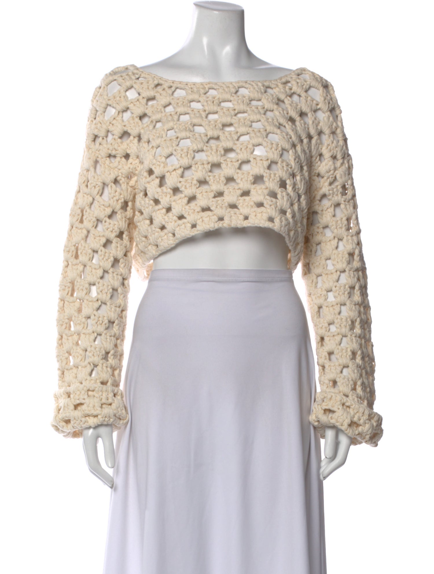 LoveShackFancy Patterned Scoop Neck Sweater