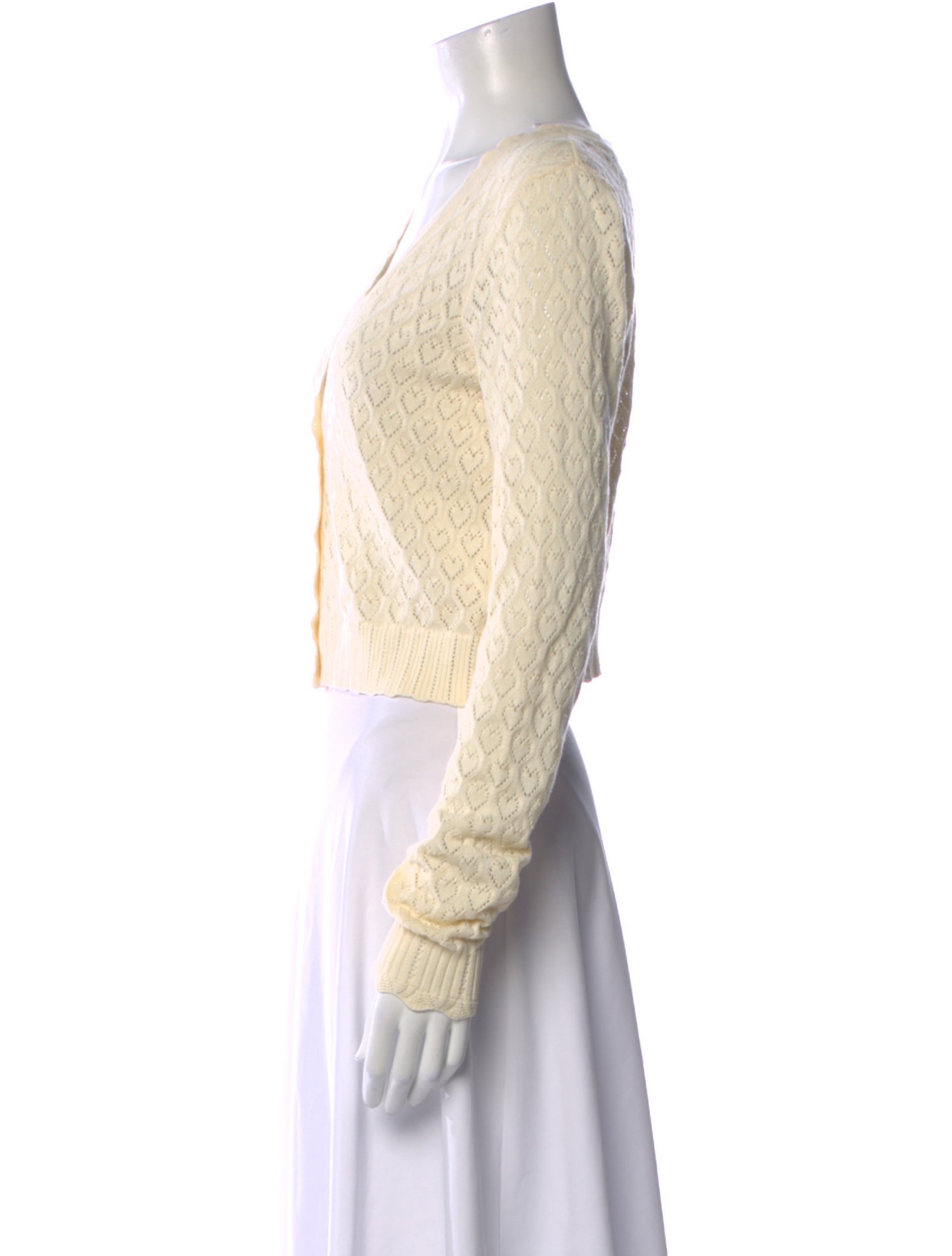 LoveShackFancy Patterned V-Neck Sweater