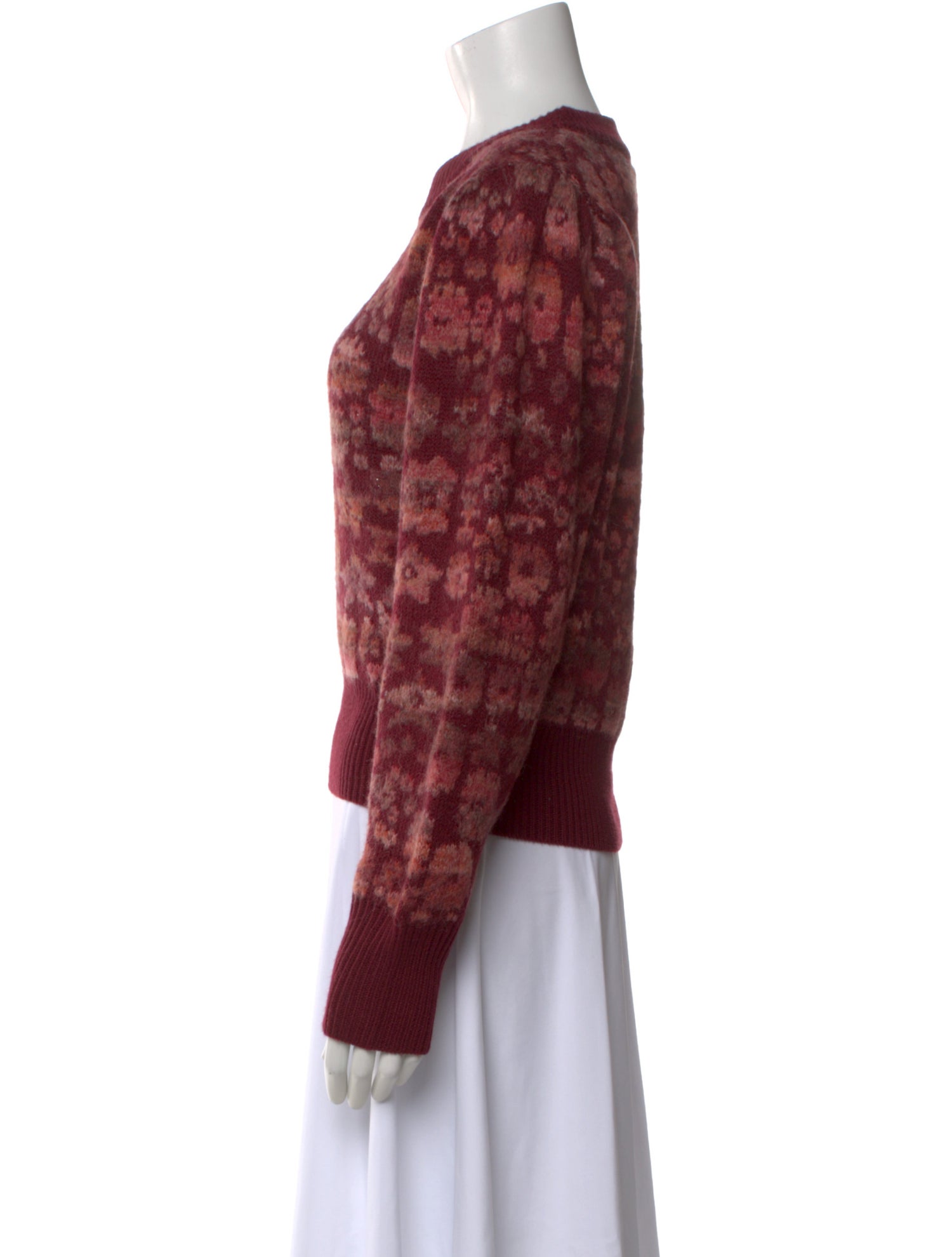 LoveShackFancy Floral Print Crew Neck Sweater w/ Tags
