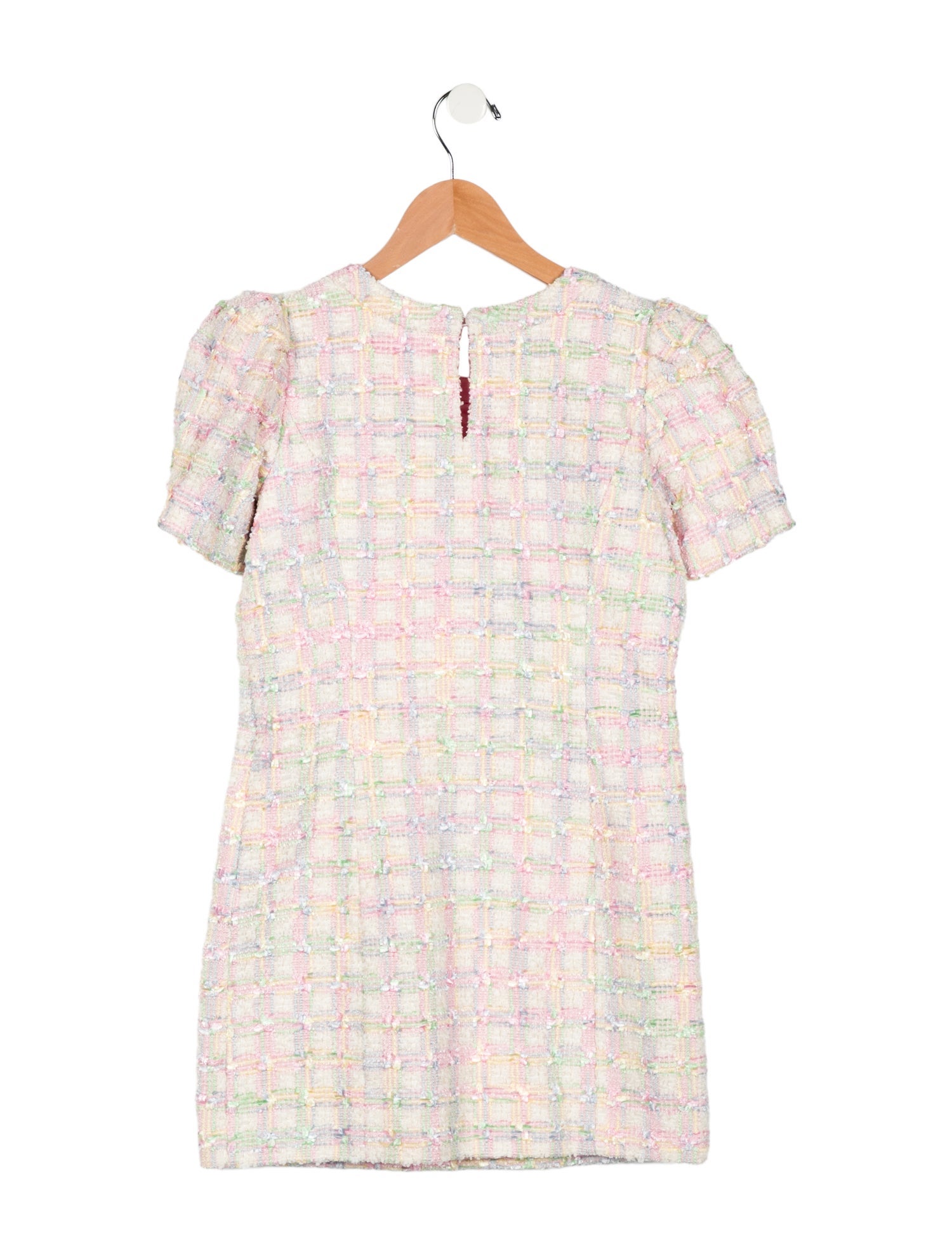 LoveShackFancy Girls' Tweed Patterned Dress