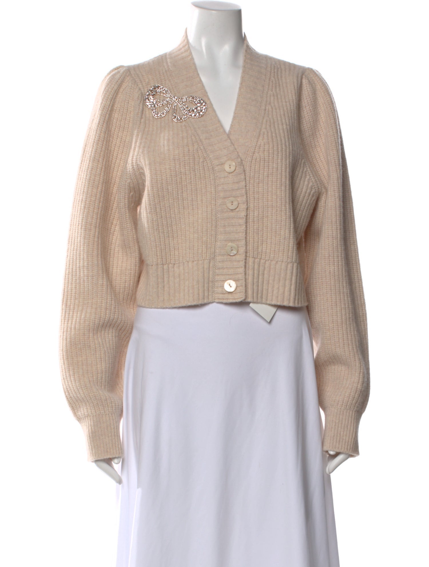 LoveShackFancy Wool V-Neck Sweater