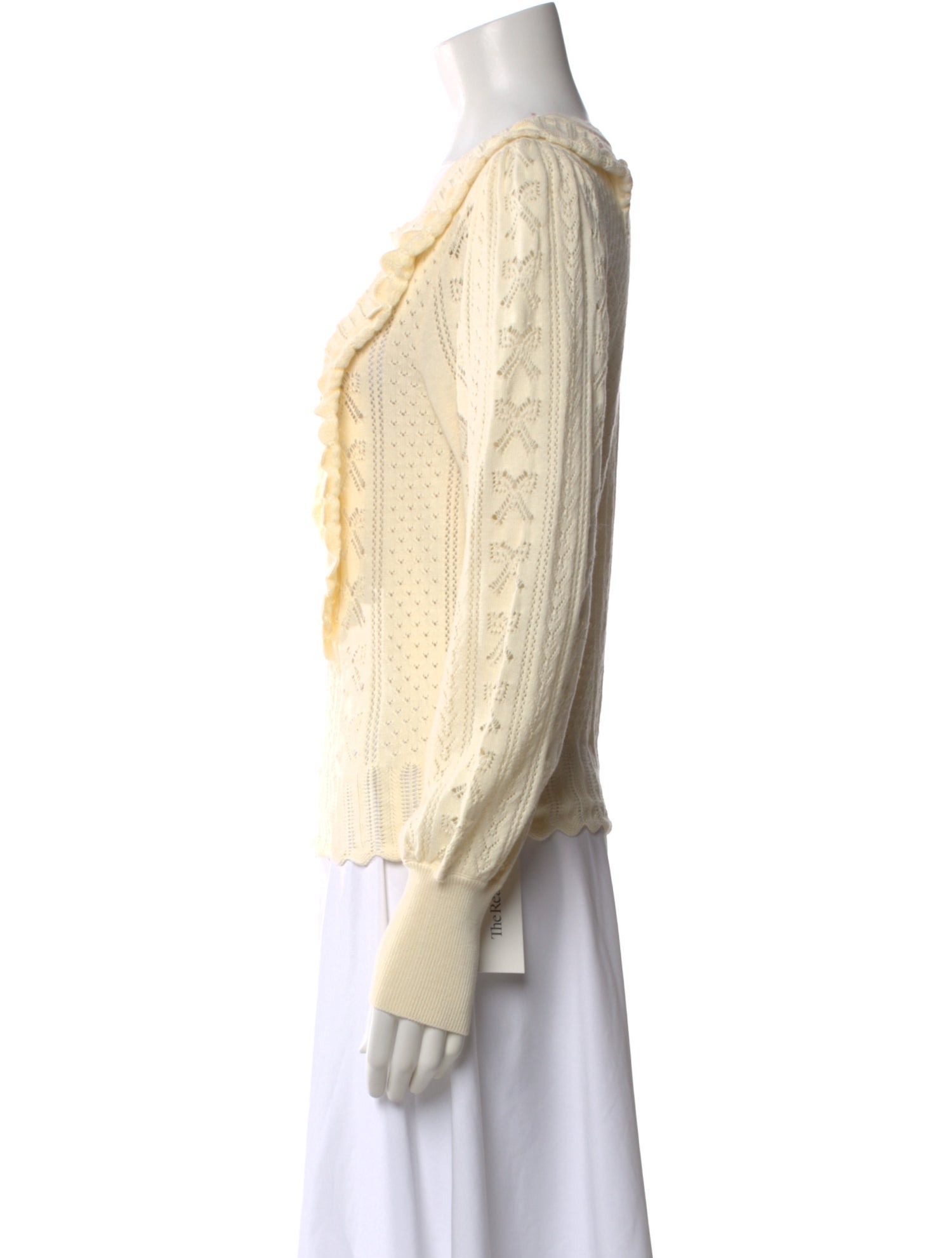 LoveShackFancy Patterned Crew Neck Sweater