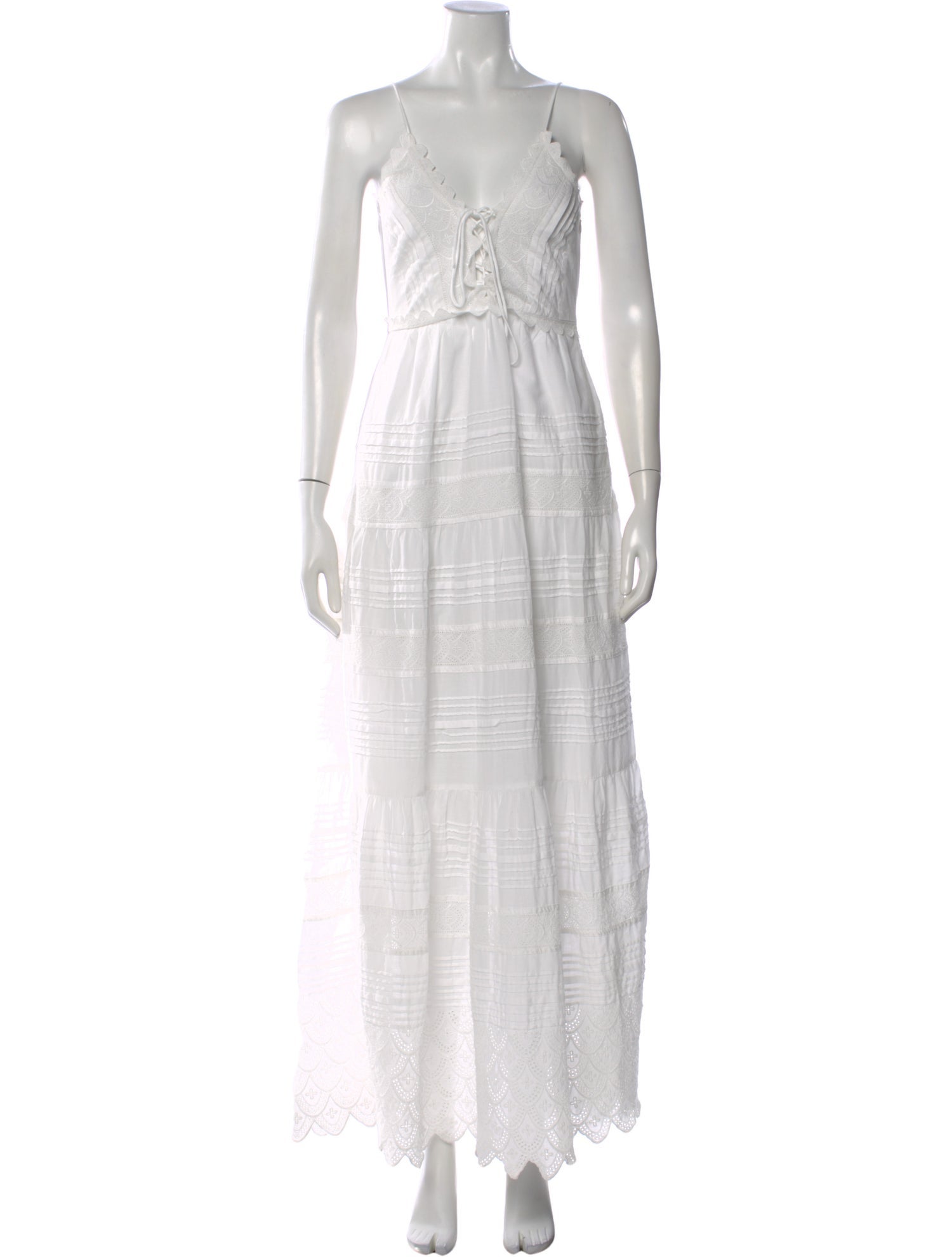 LoveShackFancy Lace Pattern Long Dress