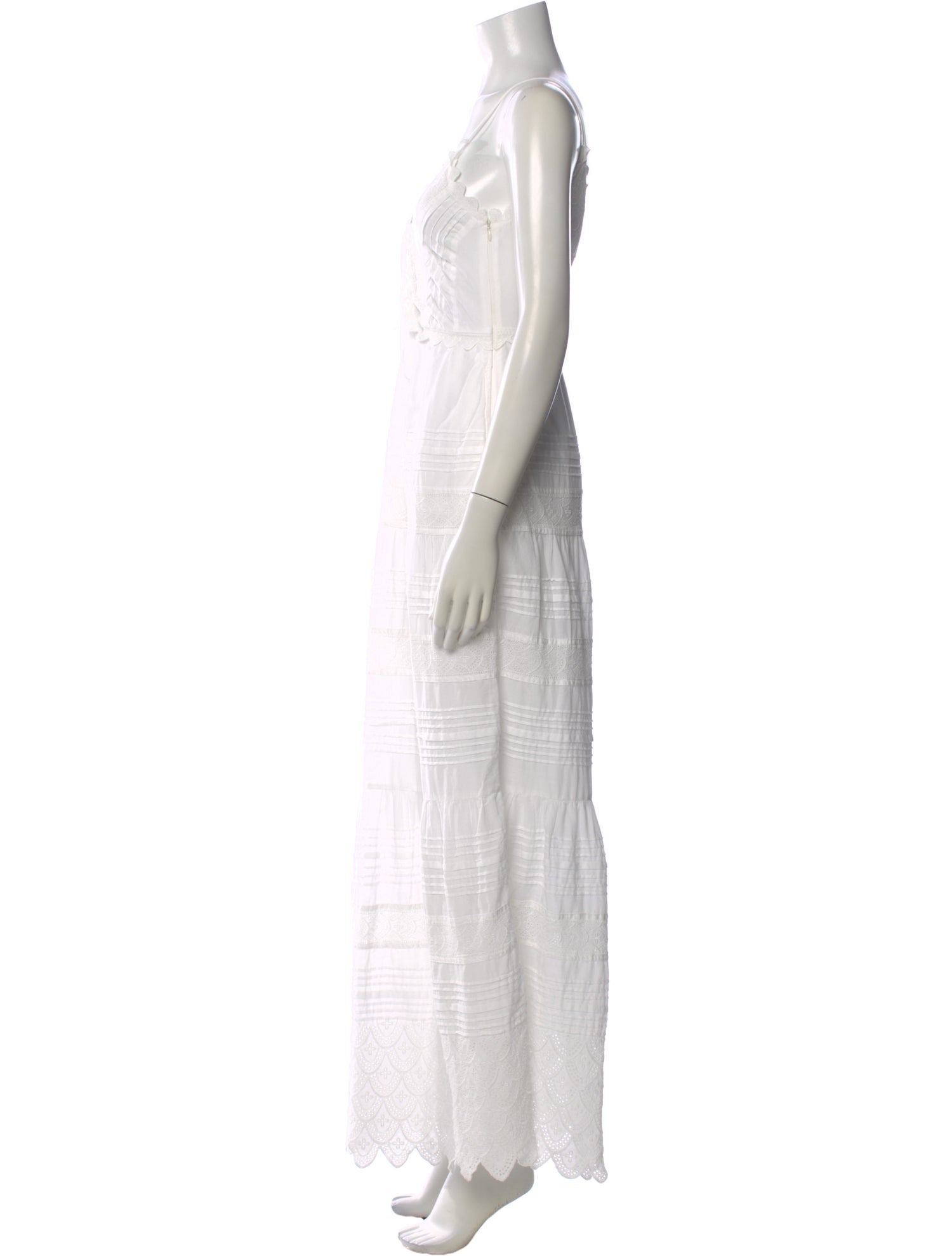 LoveShackFancy Lace Pattern Long Dress