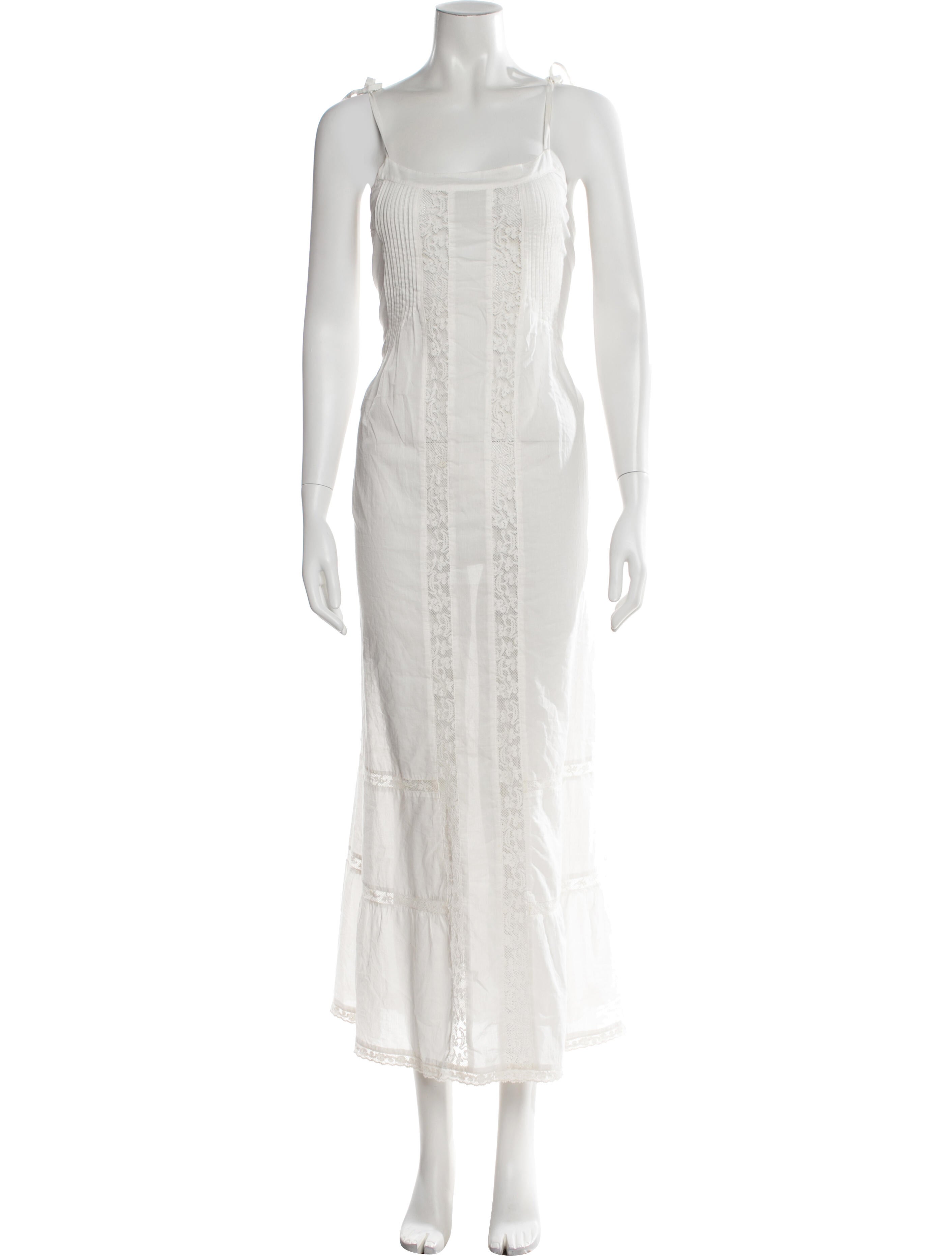 LoveShackFancy Lace Pattern Long Dress