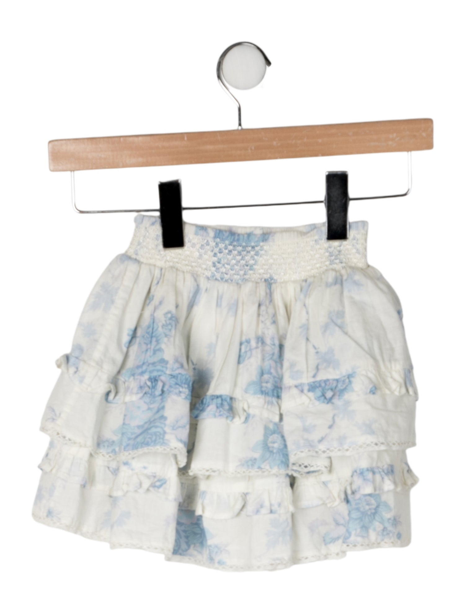 LoveShackFancy Cotton All Over Print Skirt
