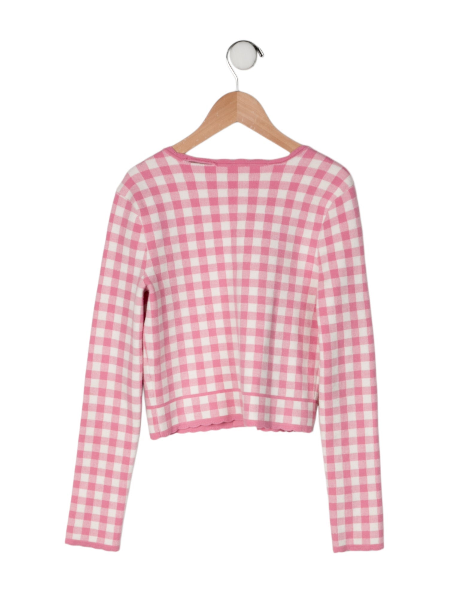 LoveShackFancy Check Motif Cardigan