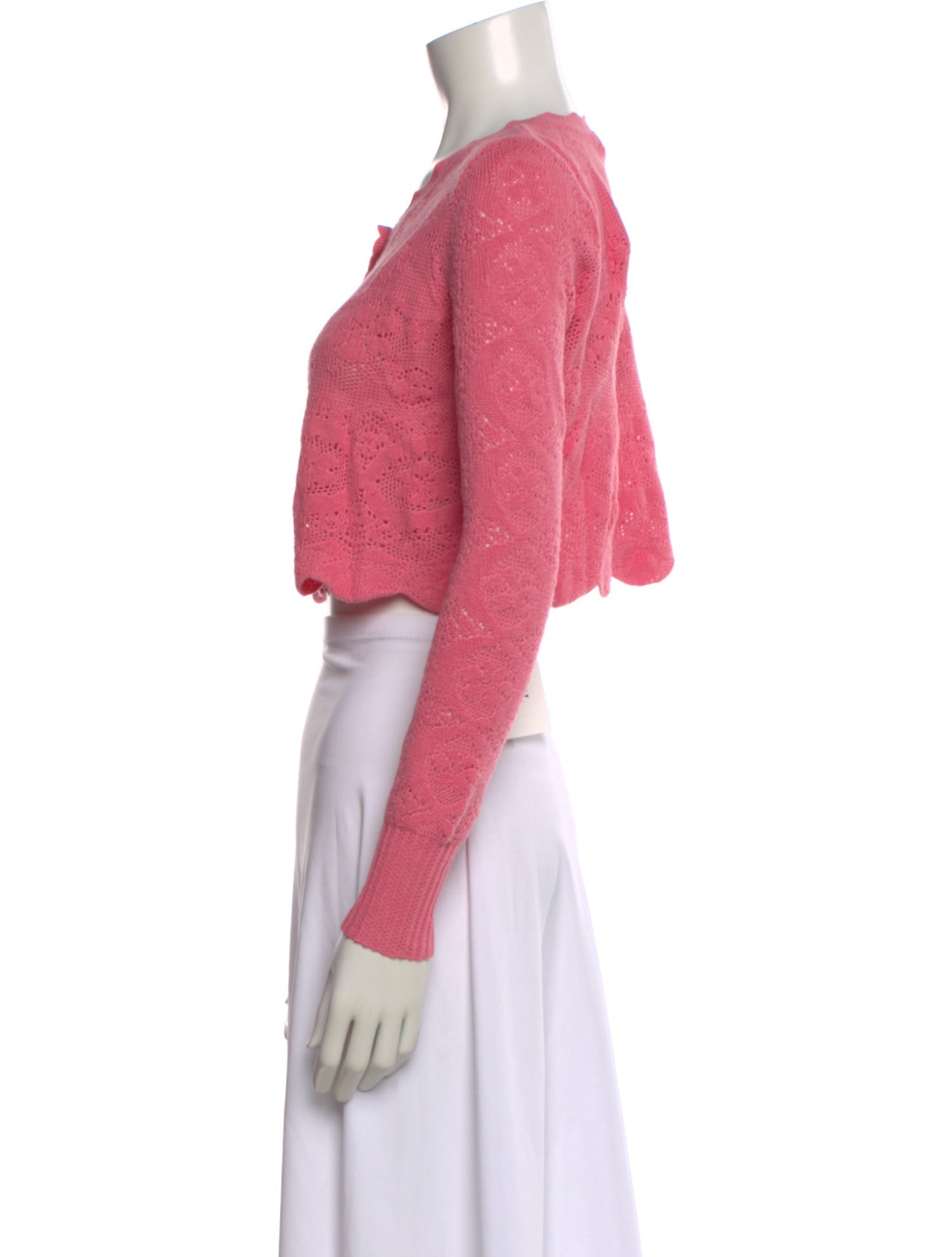 LoveShackFancy Patterned Crew Neck Sweater