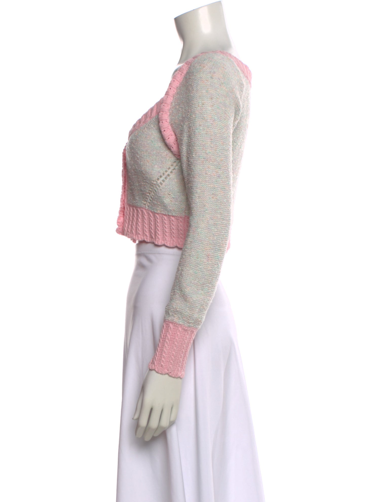 LoveShackFancy Patterned V-Neck Sweater
