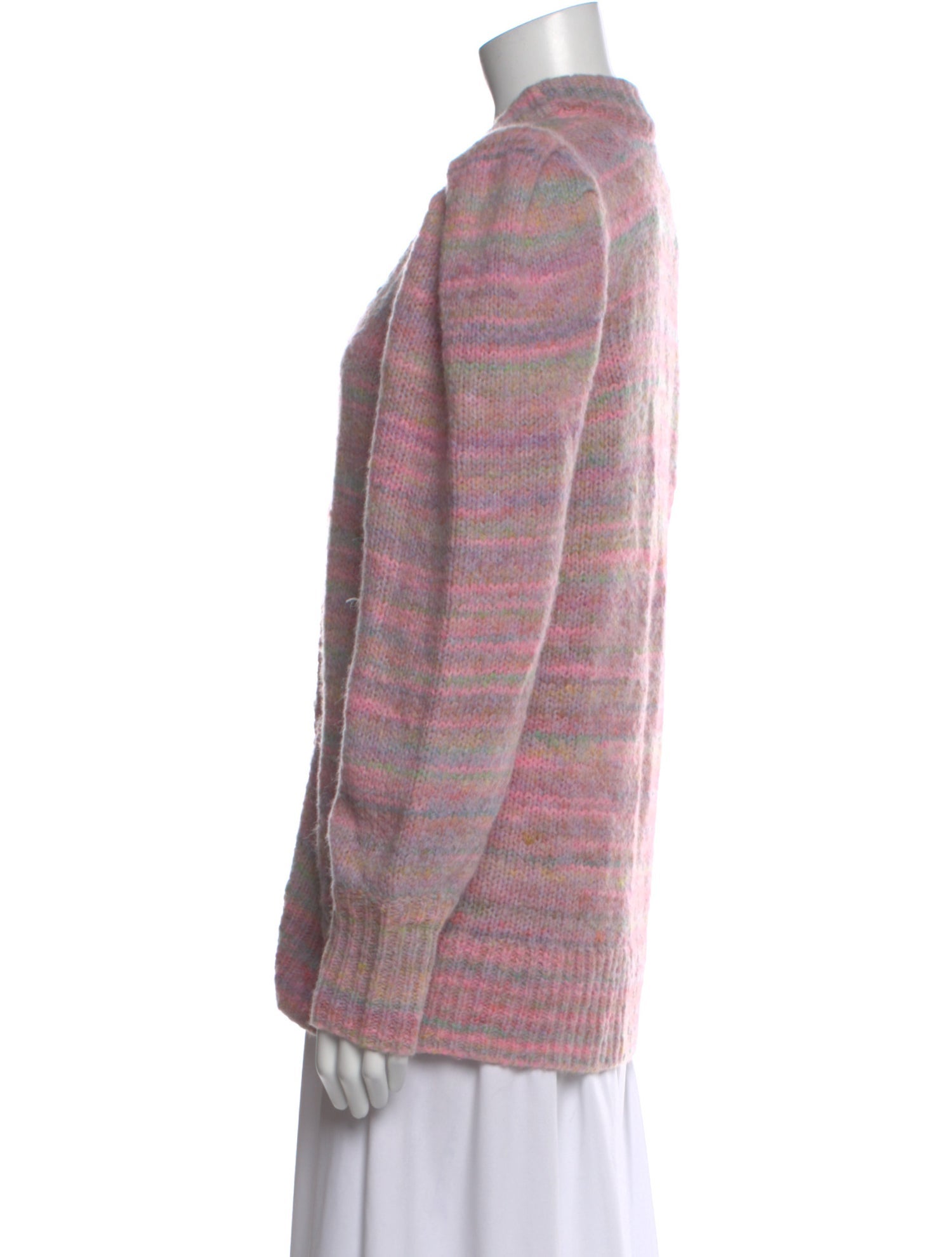 LoveShackFancy Patterned V-Neck Sweater