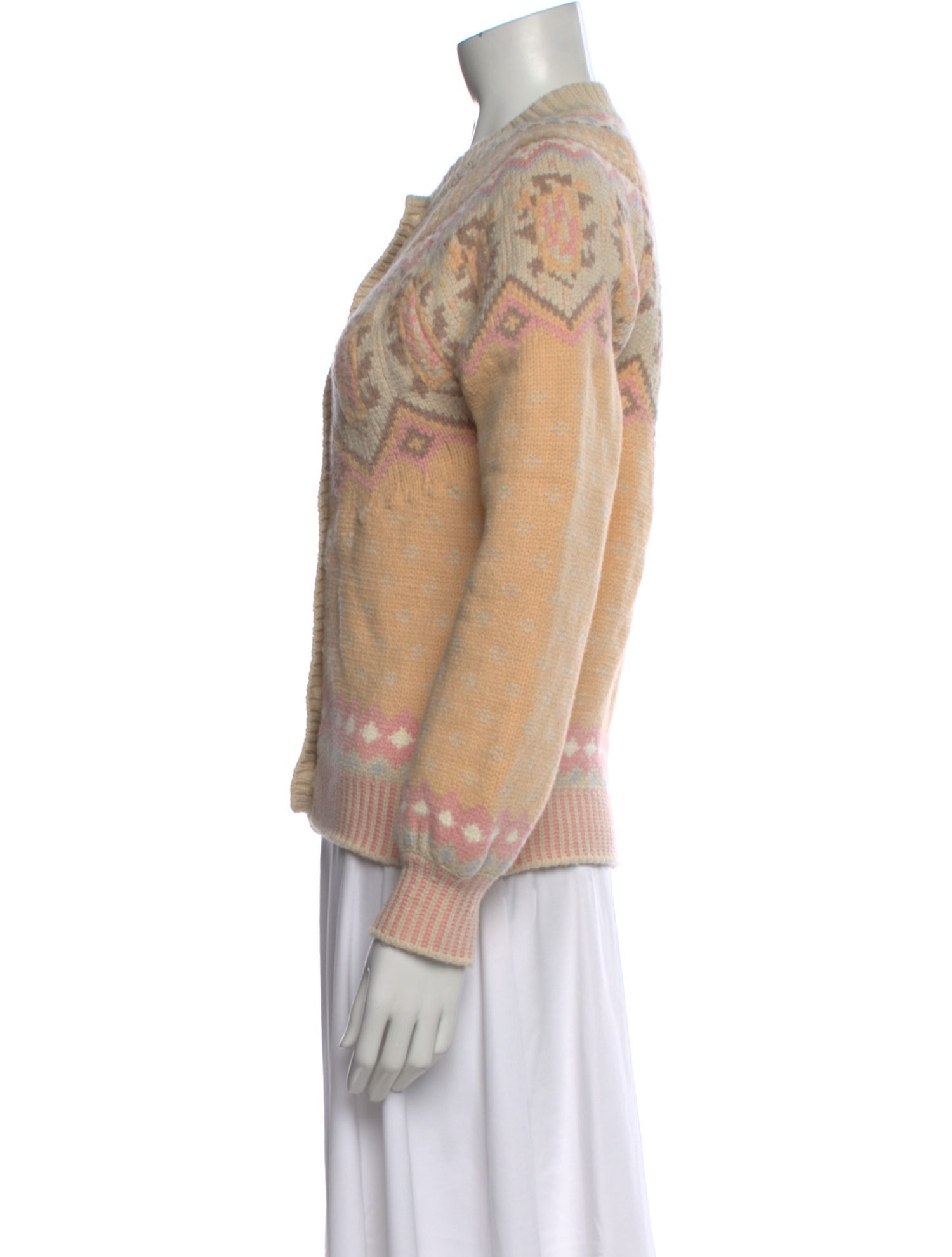 LoveShackFancy Patterned Crew Neck Sweater