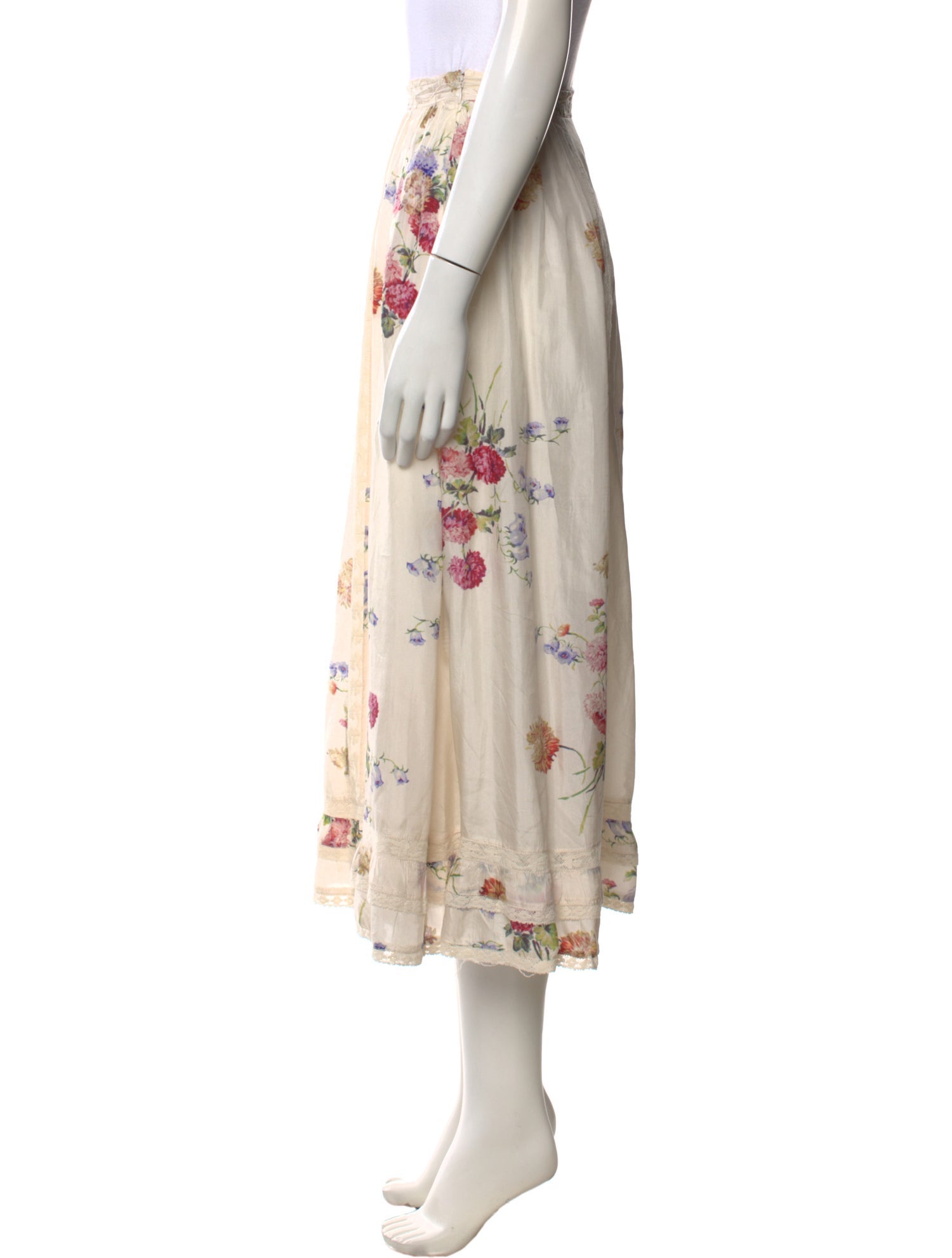 LoveShackFancy Silk Long Skirt