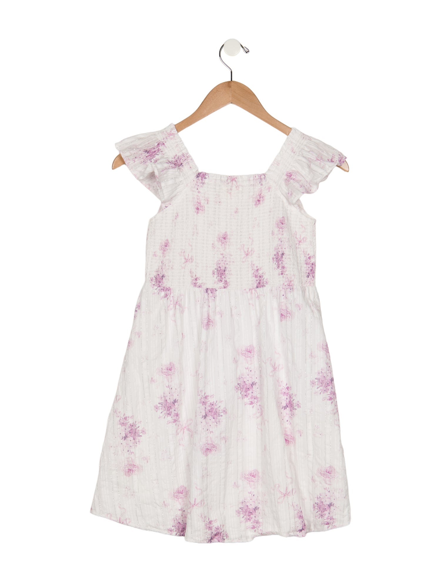 LoveShackFancy Girls Pattern Printed Pleated Dress
