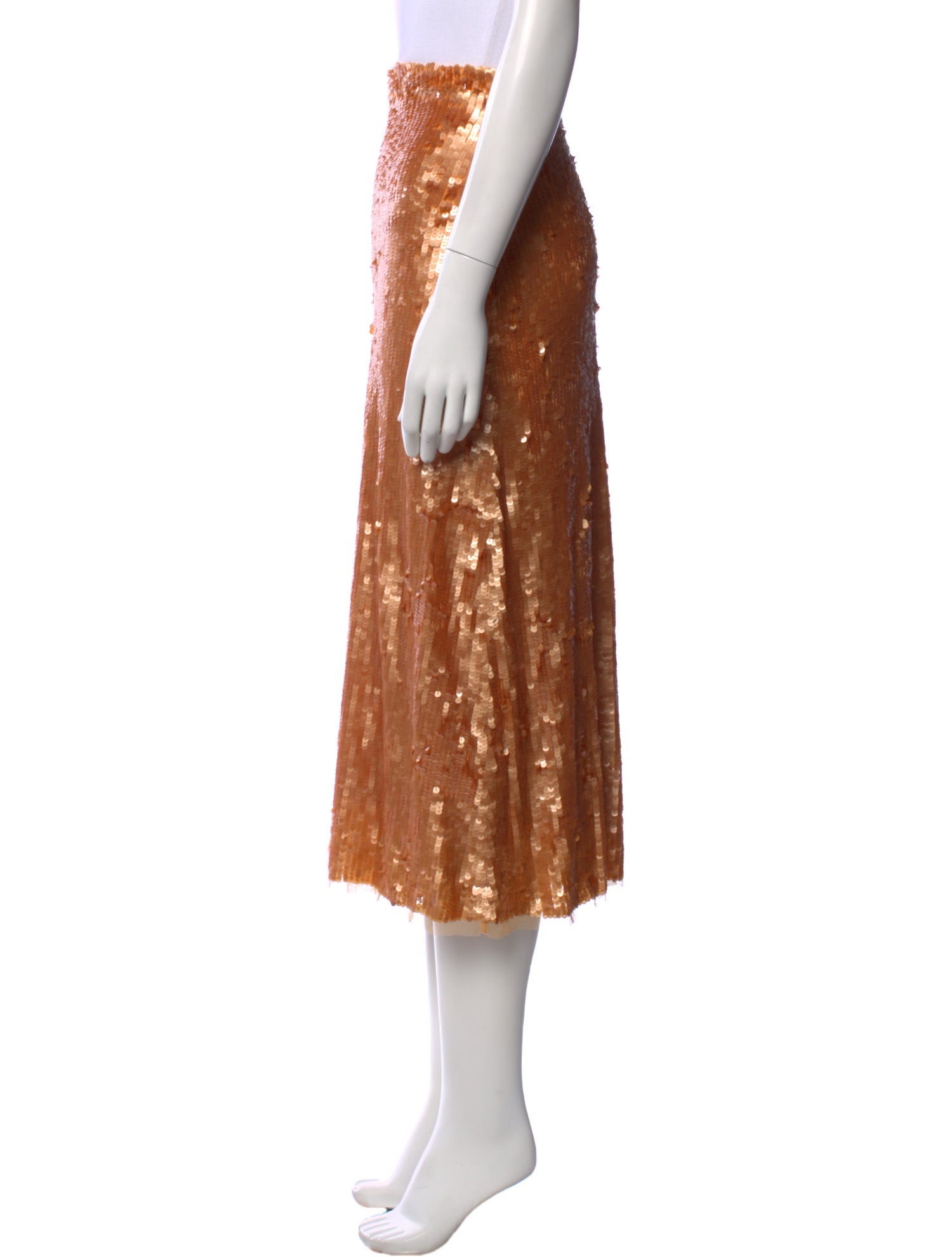 LoveShackFancy Patterned Midi Length Skirt