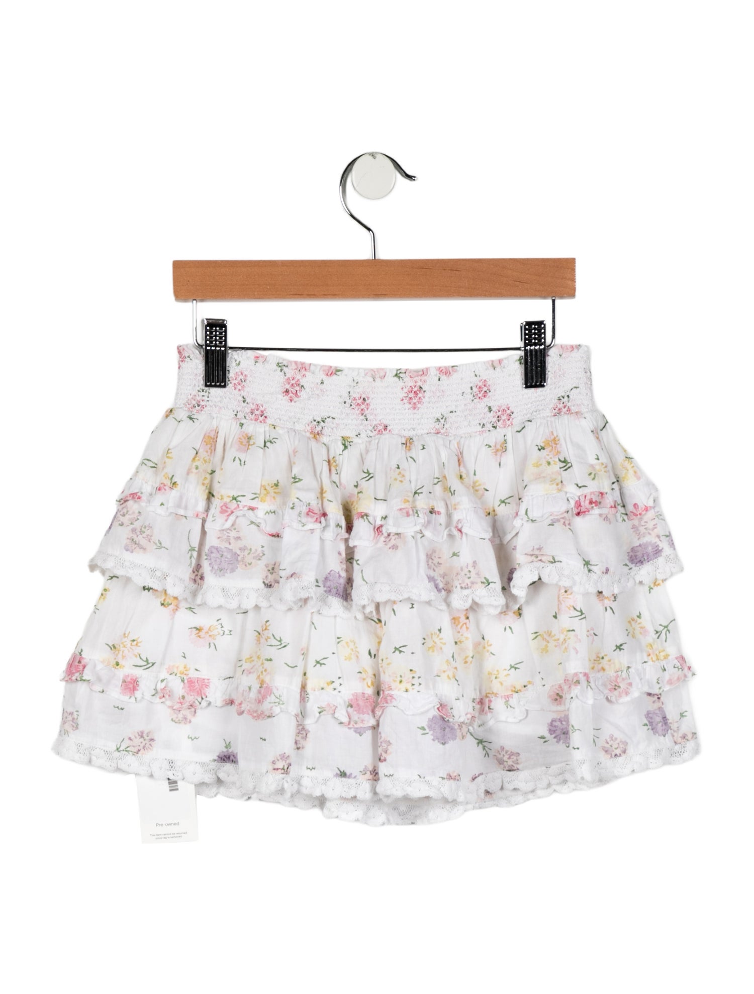 LoveShackFancy Girls' Printed Ruffle Skirt