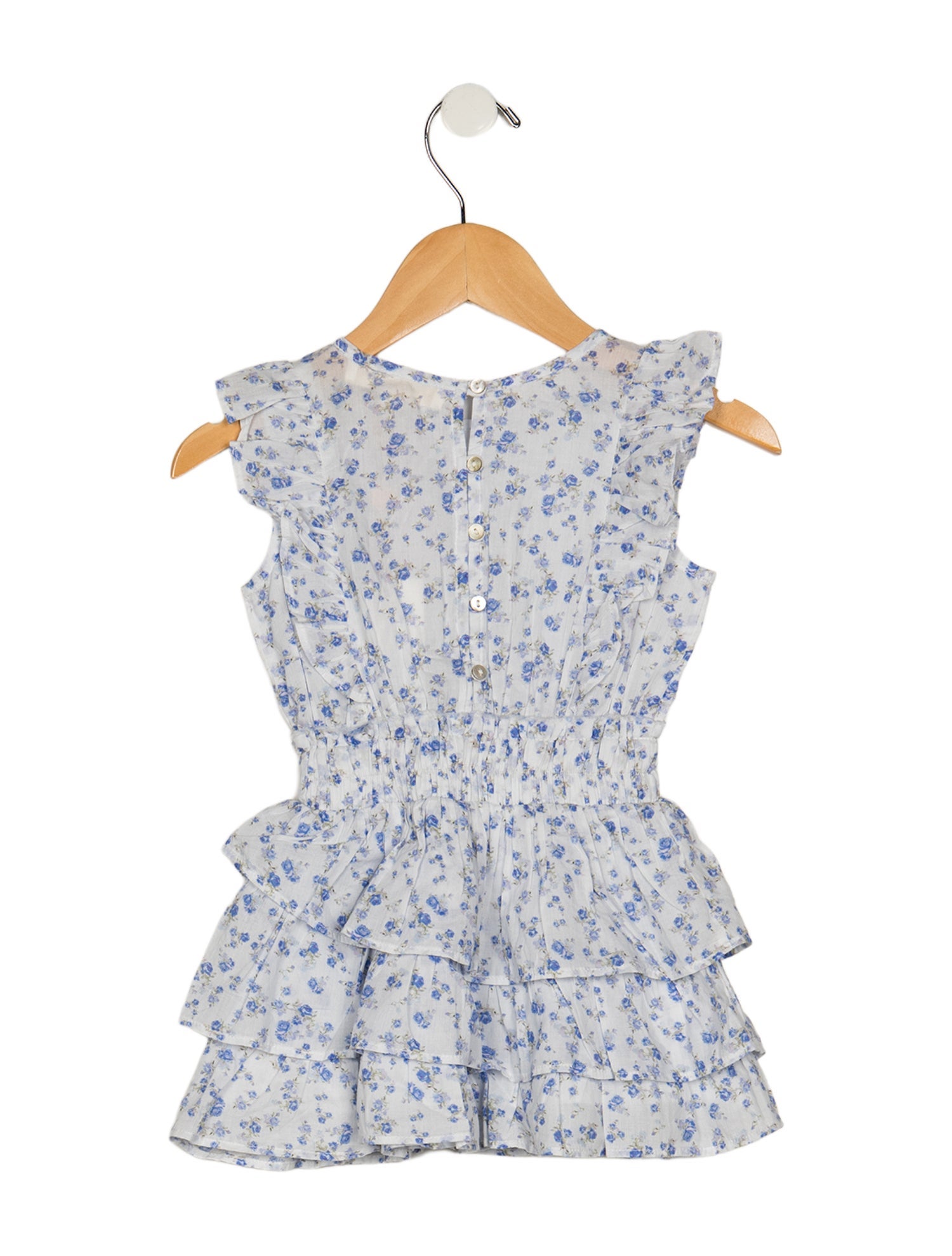 LoveShackFancy Toddler Girls Pleated Pattern Printed Dress w/Tags