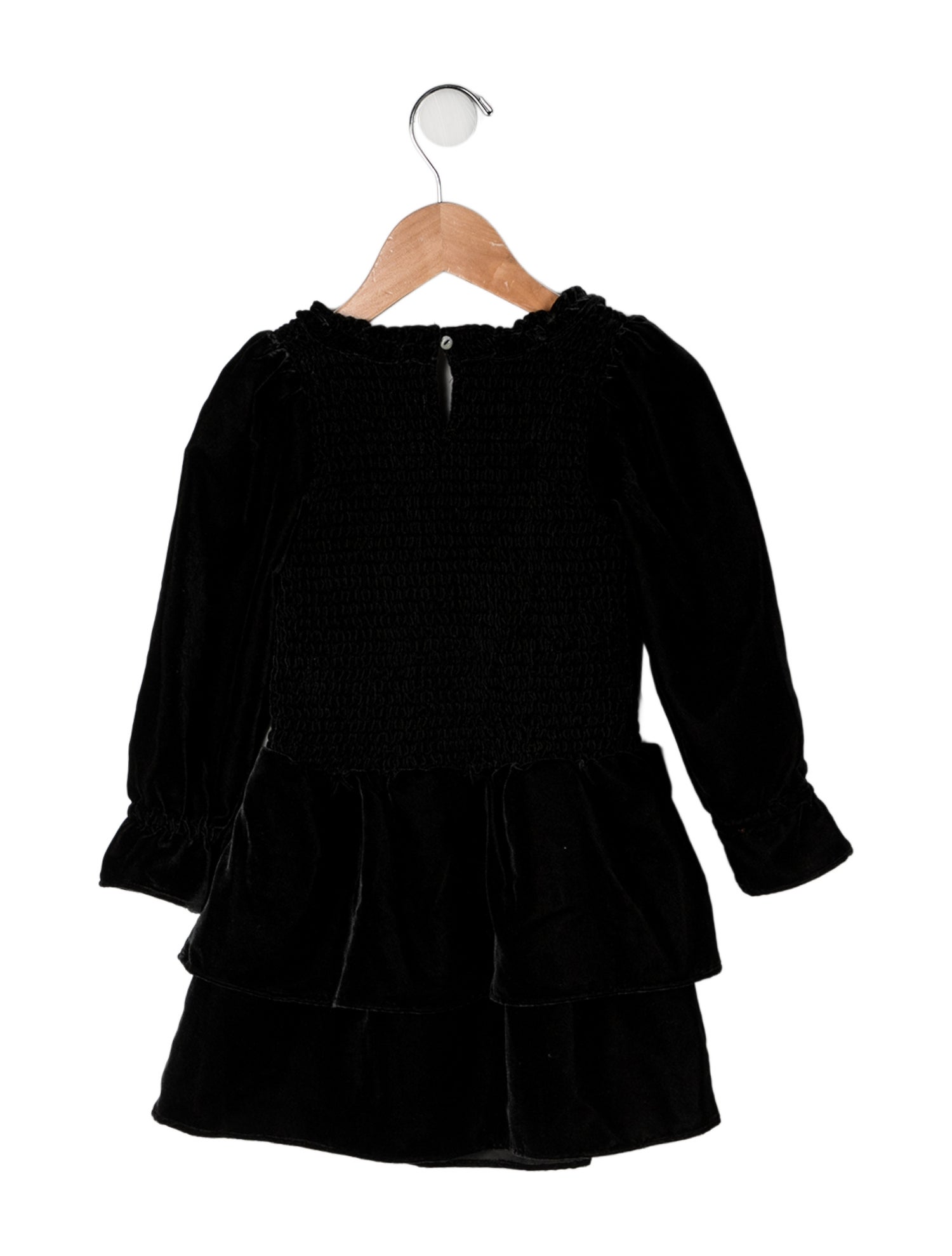 LoveShackFancy Velour Long Sleeve Dress