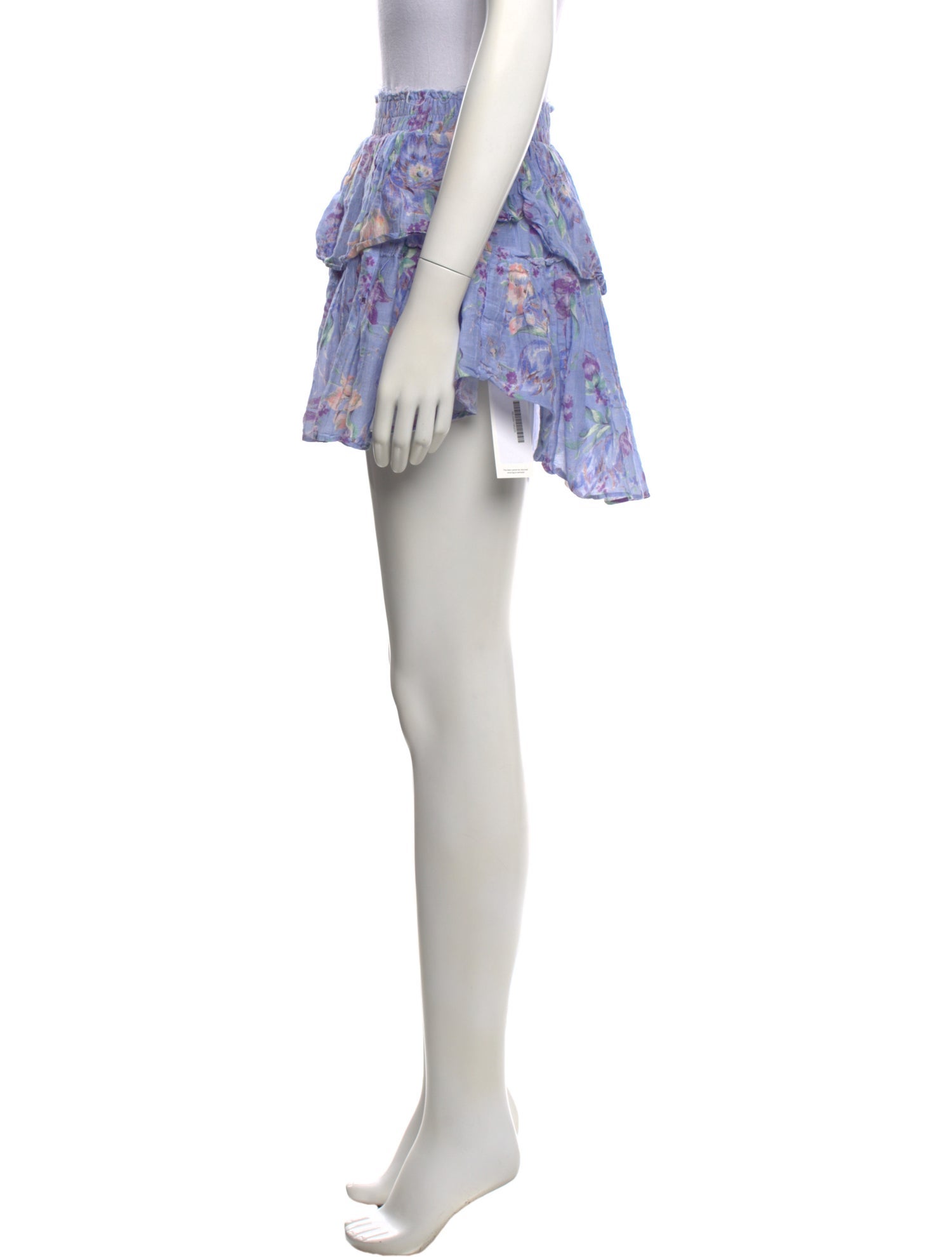 LoveShackFancy Floral Print Mini Skirt