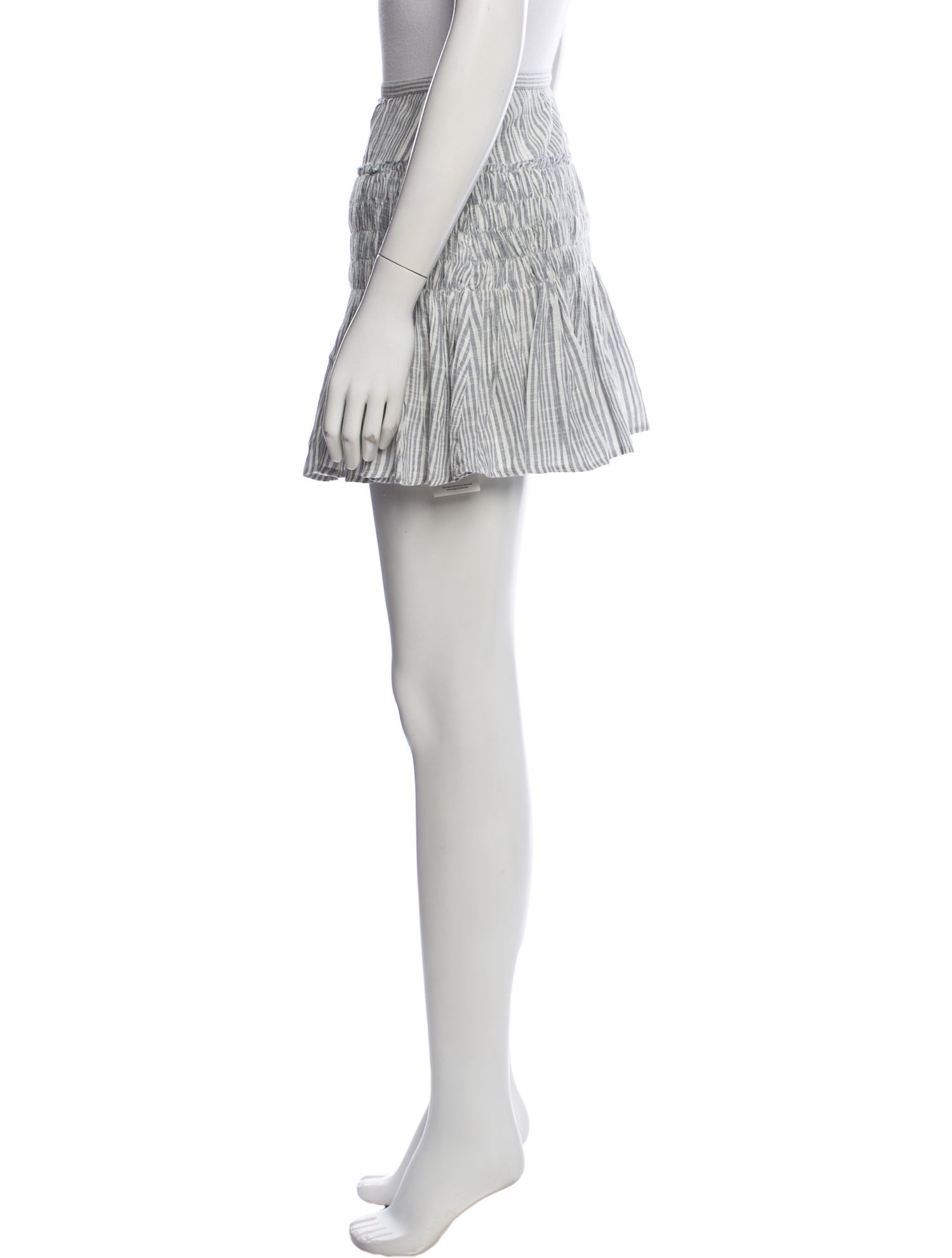 LoveShackFancy Striped Mini Skirt