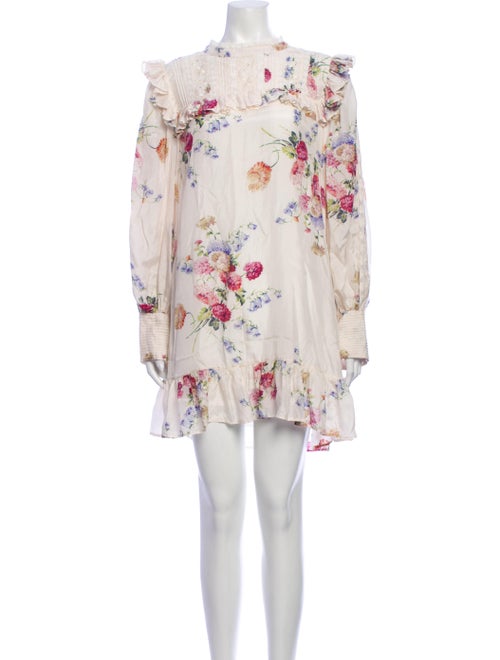 LoveShackFancy Floral Print Mini Dress