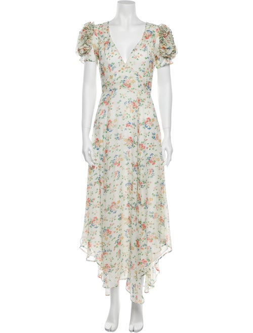 LoveShackFancy Silk Long Dress White