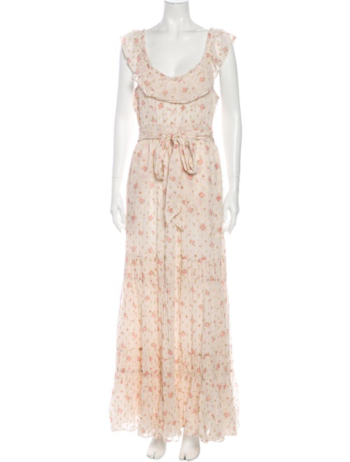 LoveShackFancy Floral Print Long Dress w/ Tags Gol