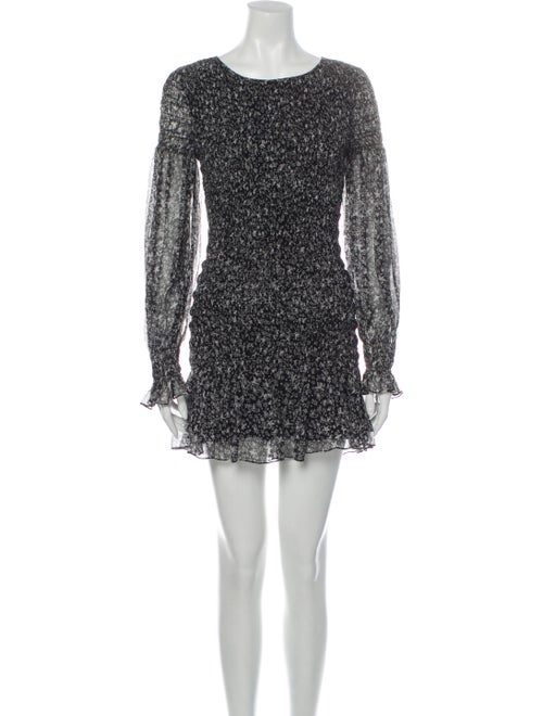 LoveShackFancy Silk Mini Dress Black