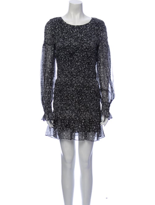 LoveShackFancy Silk Mini Dress Black