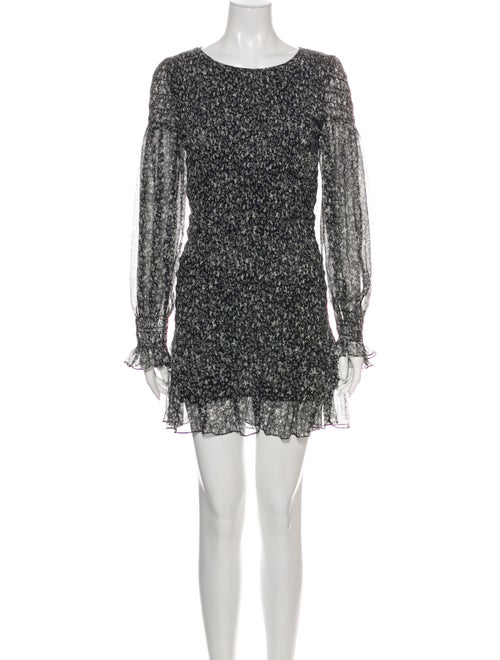 LoveShackFancy Silk Mini Dress Black