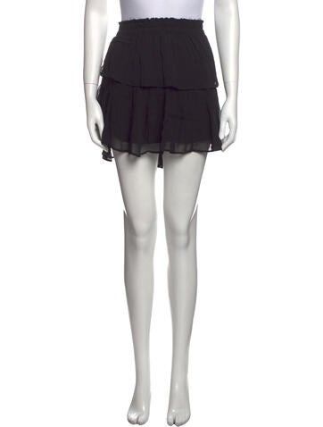 LoveShackFancy Skirts Raw-Edge Trim Mini Skirt L