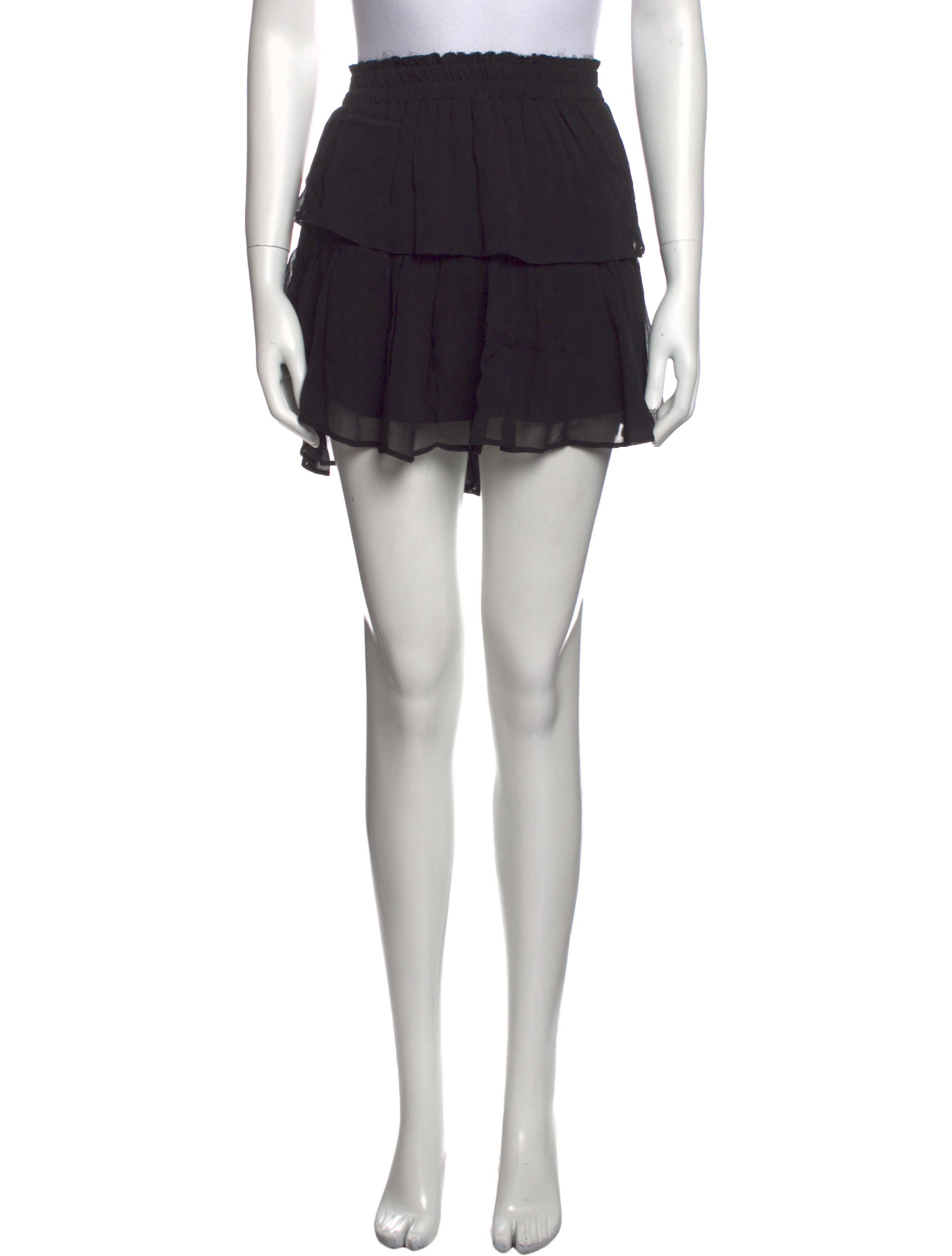LoveShackFancy Raw-Edge Trim Mini Skirt