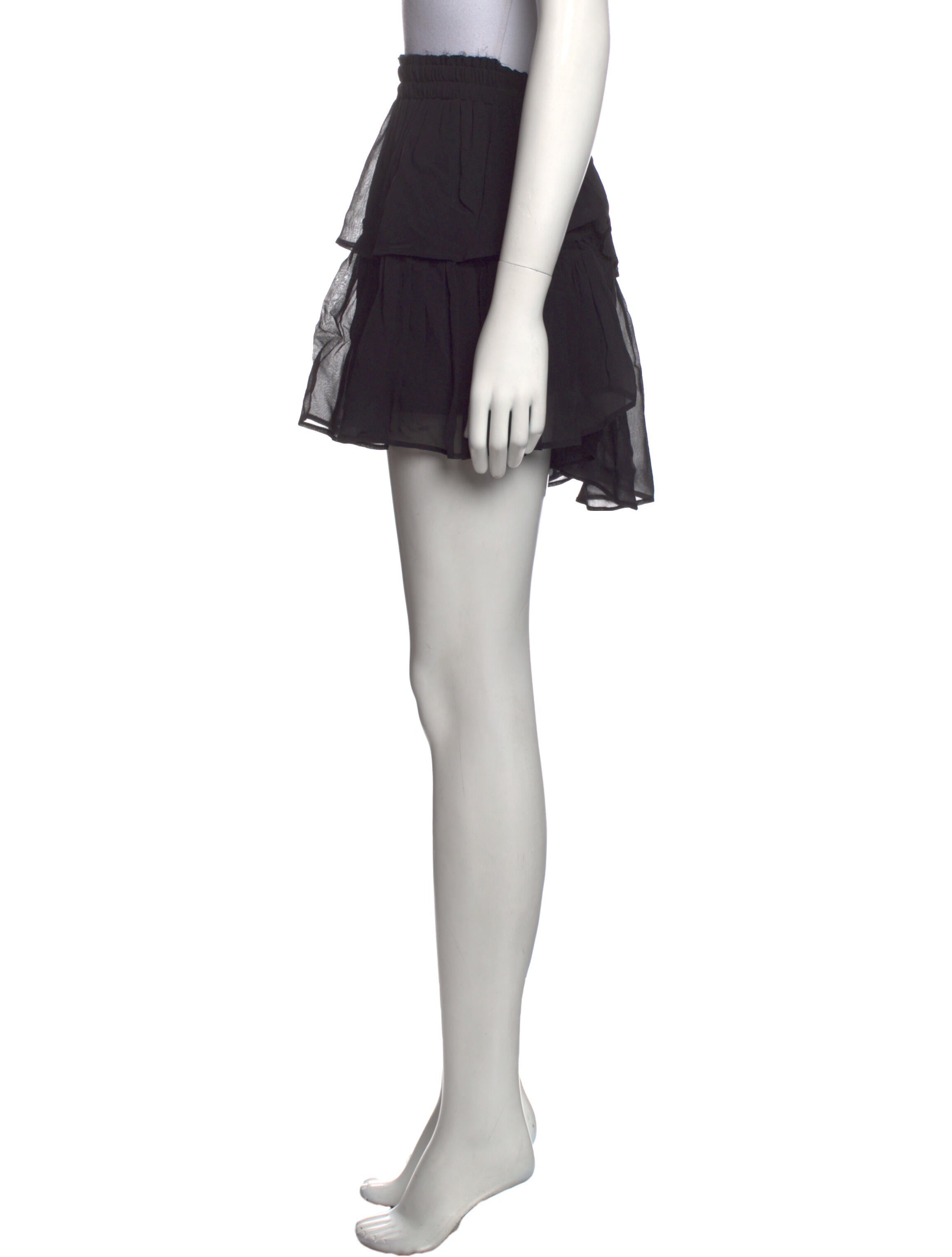 LoveShackFancy Raw-Edge Trim Mini Skirt