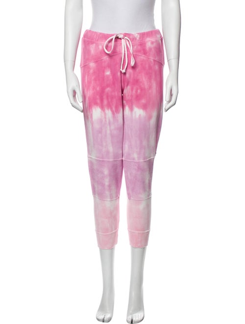 LoveShackFancy Tie-Dye Print Raw-Edge Trim Sweatpants