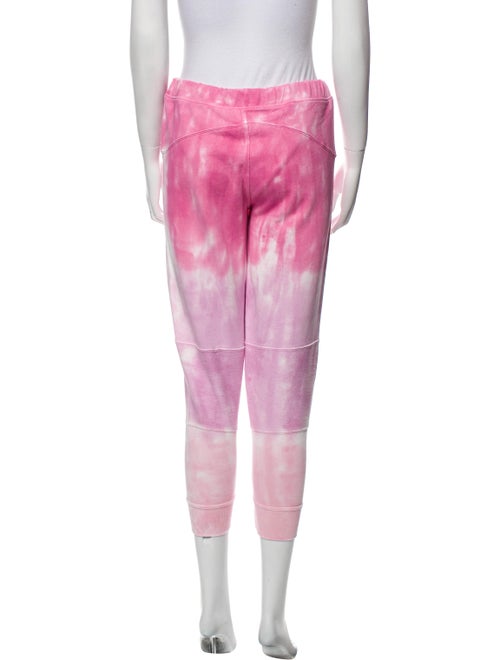 LoveShackFancy Tie-Dye Print Raw-Edge Trim Sweatpants