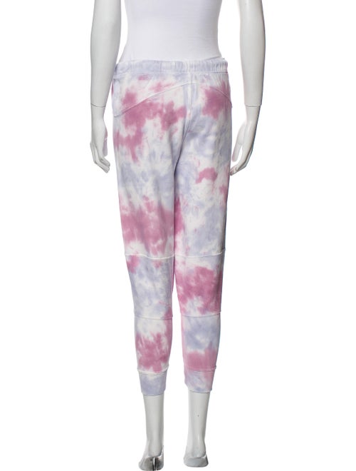 LoveShackFancy Tie-Dye Print Raw-Edge Trim Sweatpants