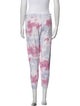 LoveShackFancy Tie-Dye Print Raw-Edge Trim Sweatpants